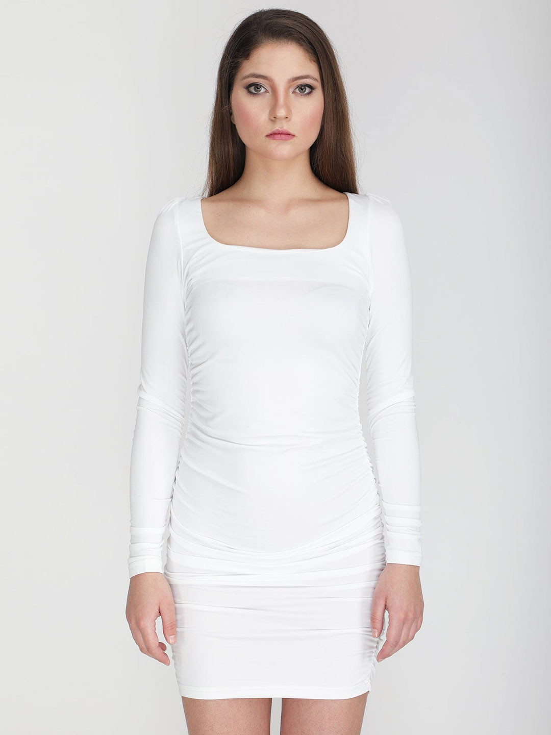 

Outcast Square Neck Bodycon Mini Dress, White