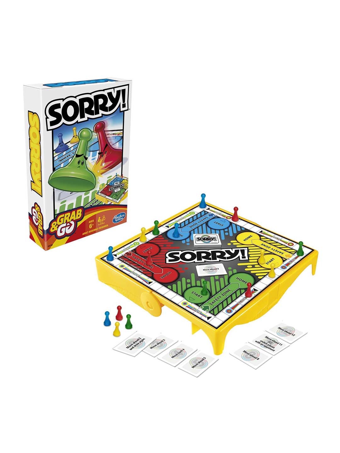 

Hasbro Kids Gaming Sorry Grab & Go Board Game, Yellow