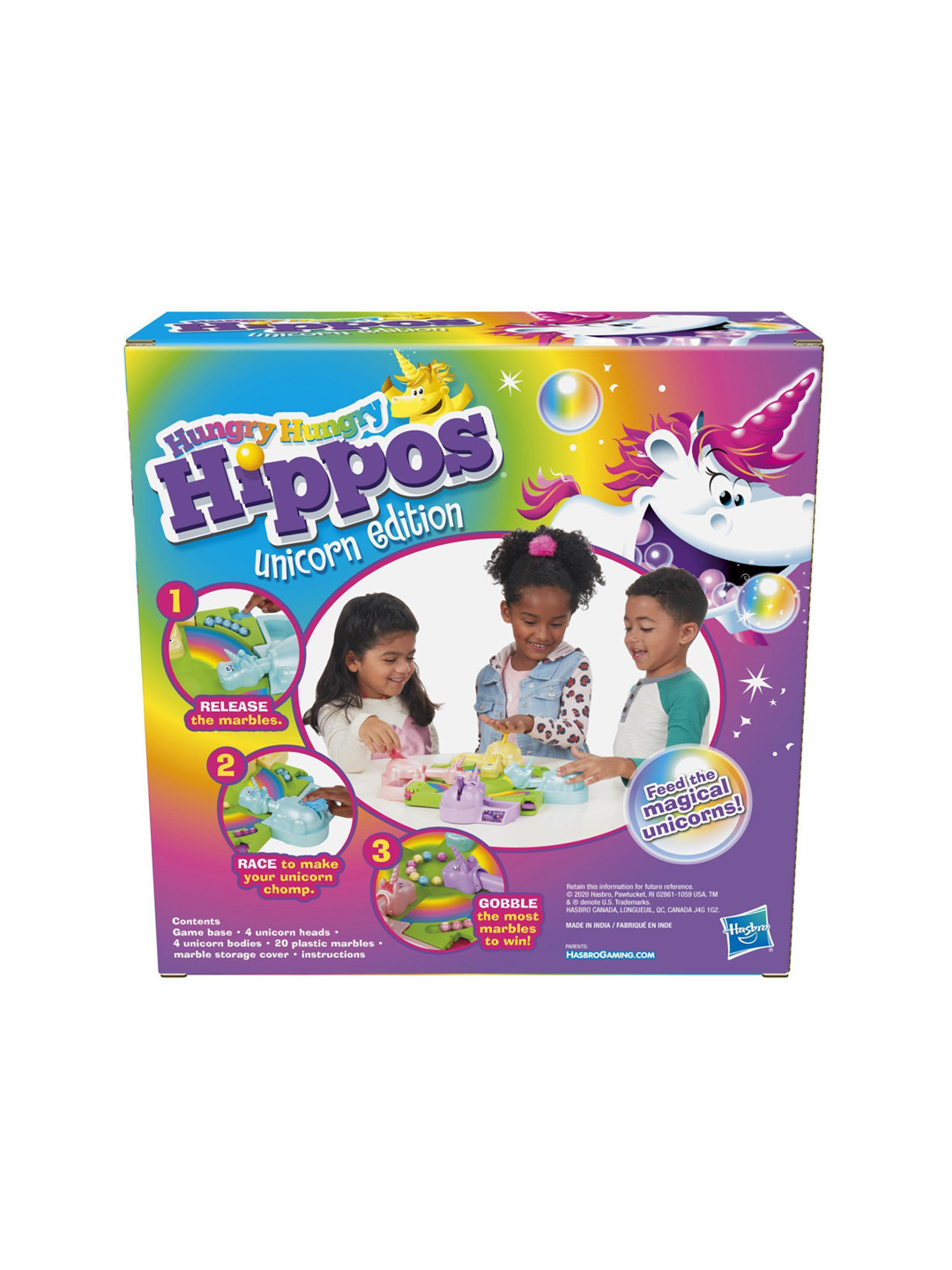 

Hasbro Gaming Kids Hungry Hippos Unicorn Edition, Green