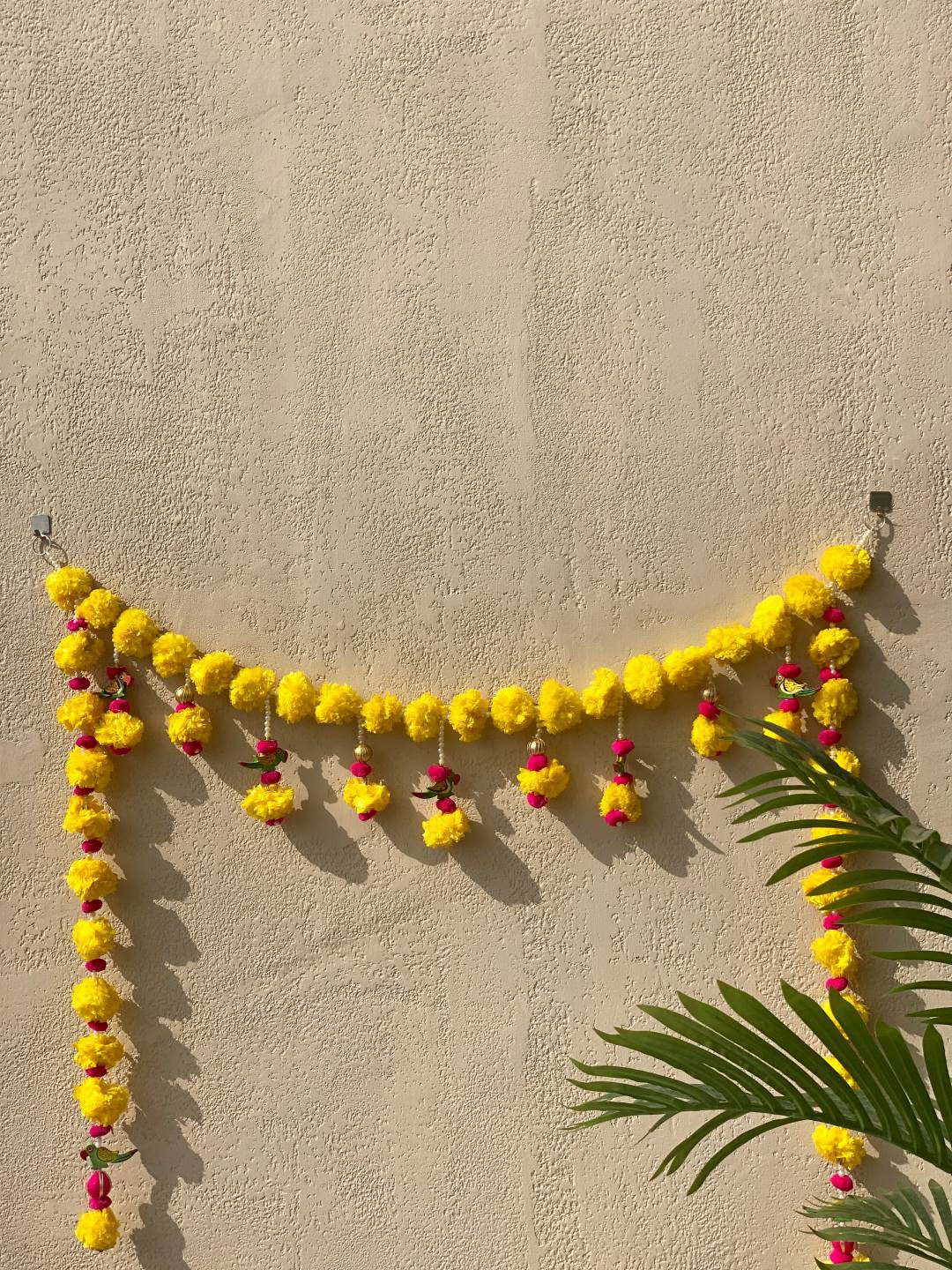 Mason Home Yellow Artificial Flower Toran