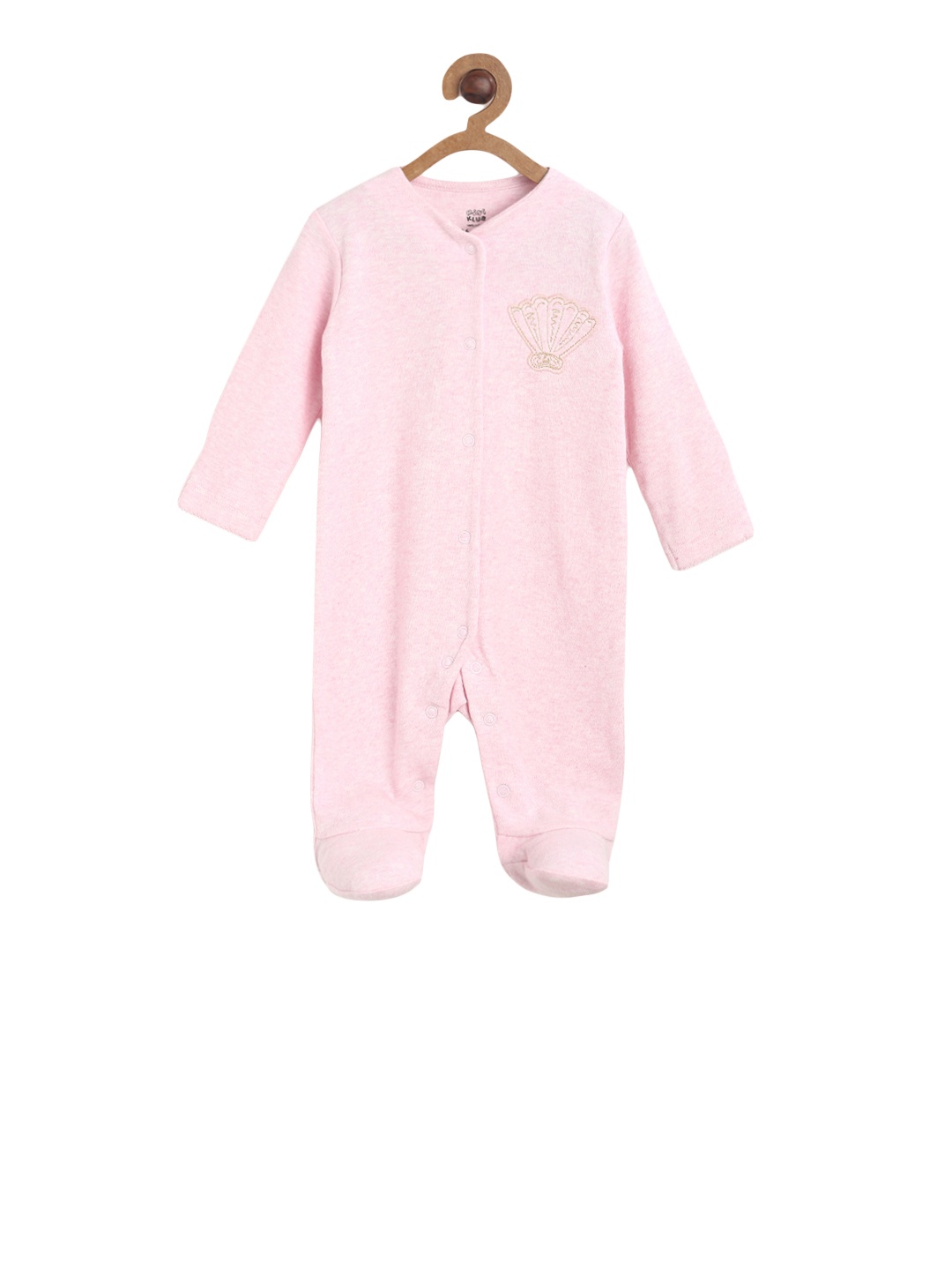 

next Girls Pink Solid Sleepsuit
