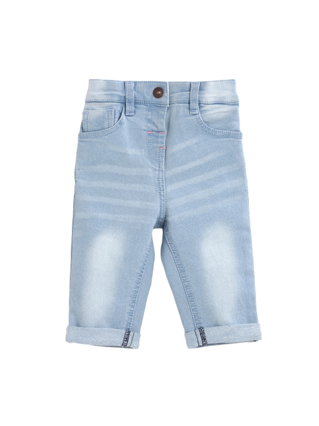

MINI KLUB Girls Blue Regular Fit Solid Trousers