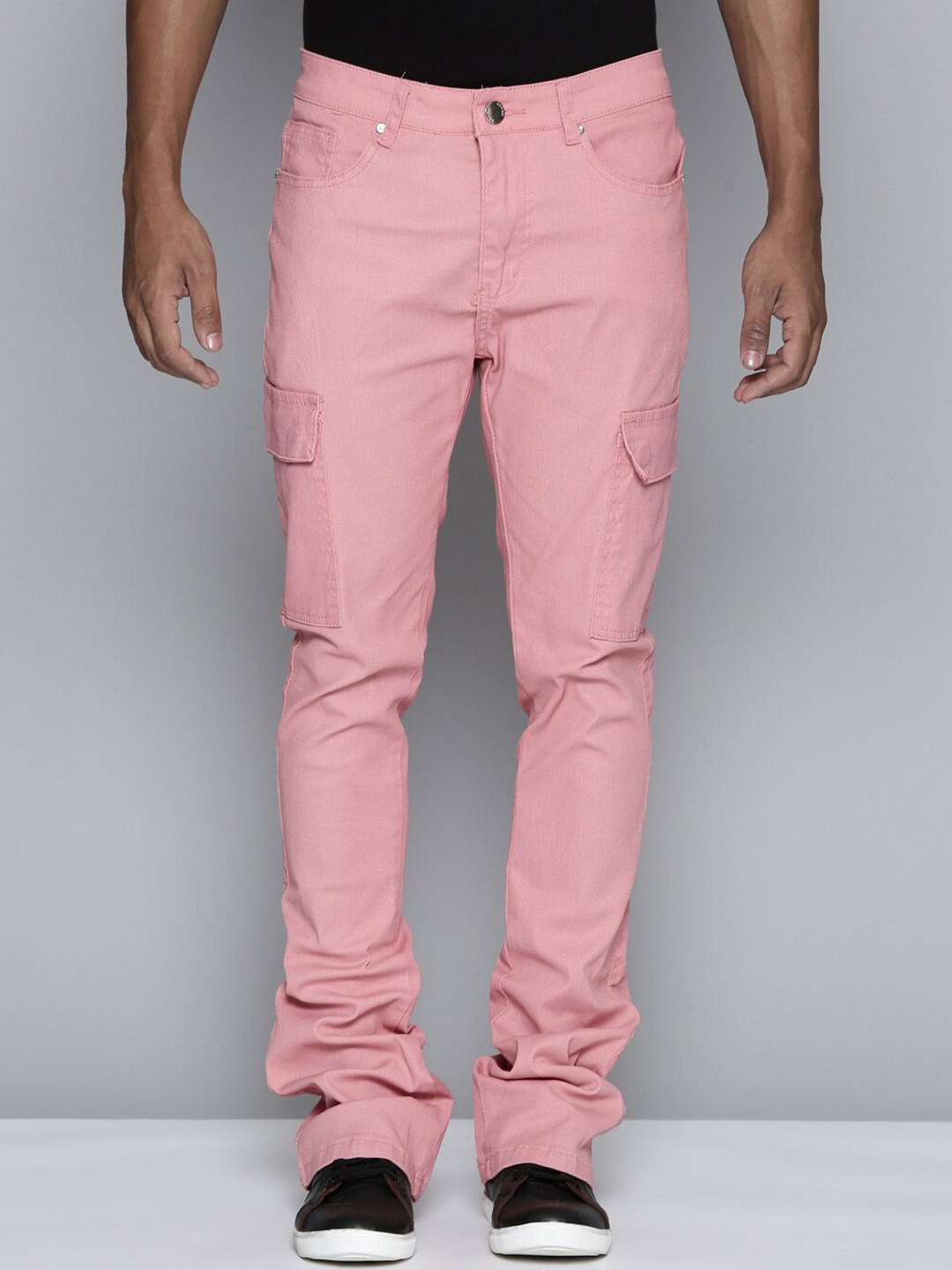

WAIMEA Men Hollywood Bootcut Stretchable Jeans, Pink
