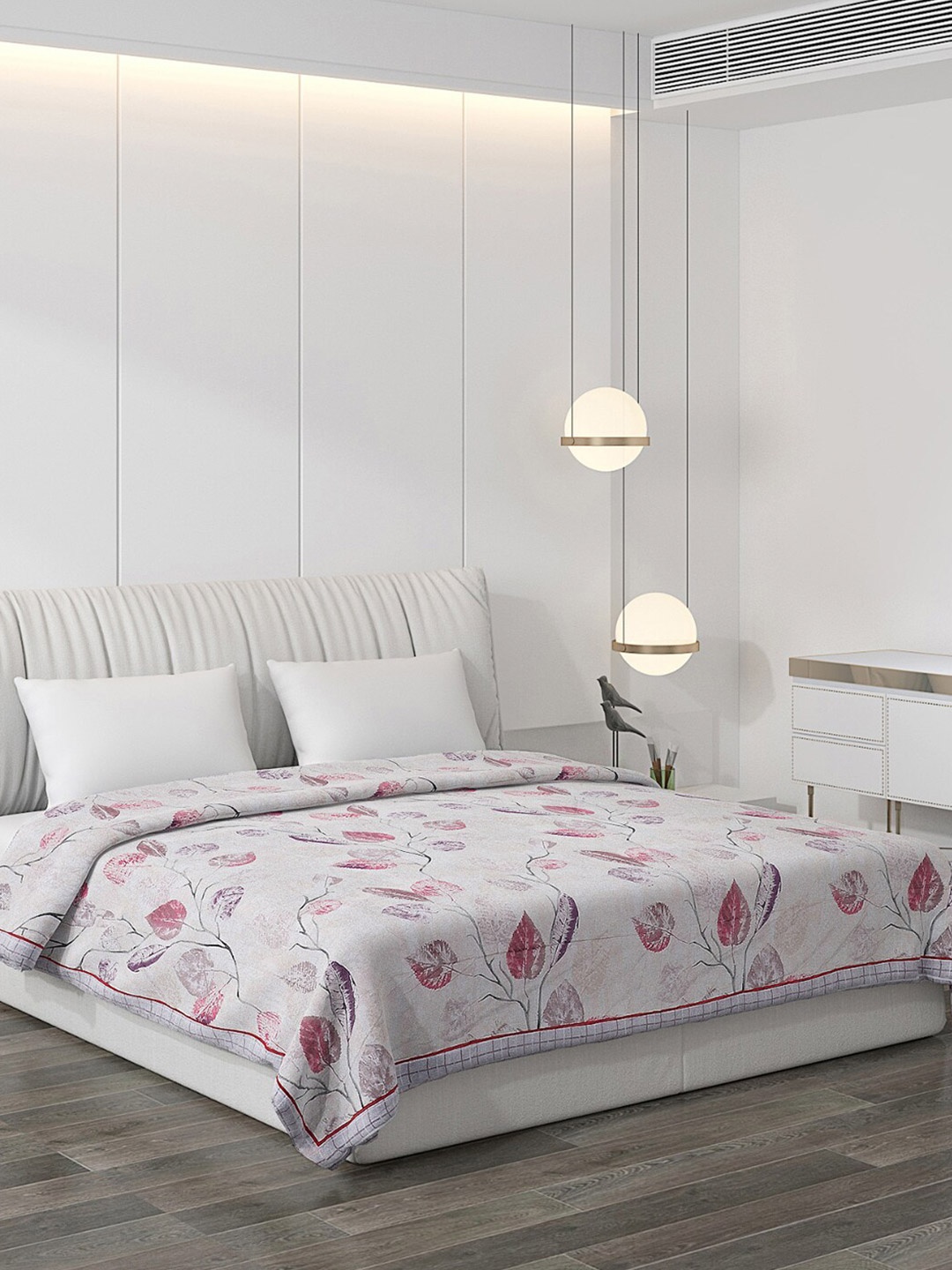 

Monte Carlo Beige & Pink Floral AC Room 120 GSM Double Bed Comforter