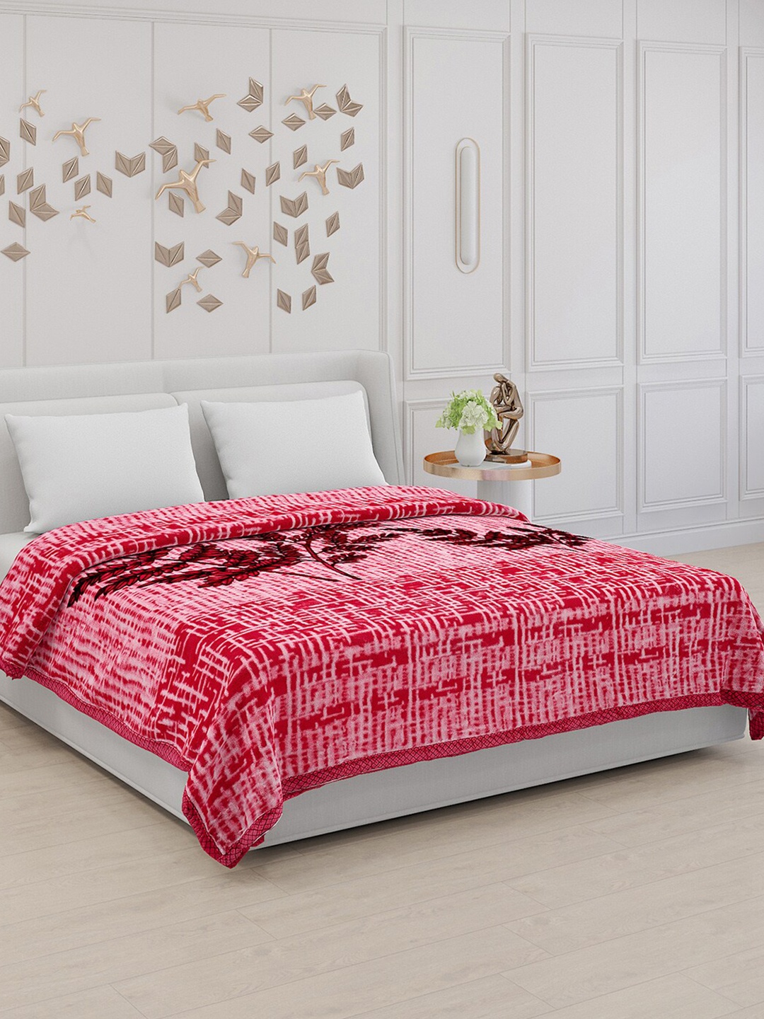 

Monte Carlo Pink & Brown Floral Mild Winter Double Bed Blanket