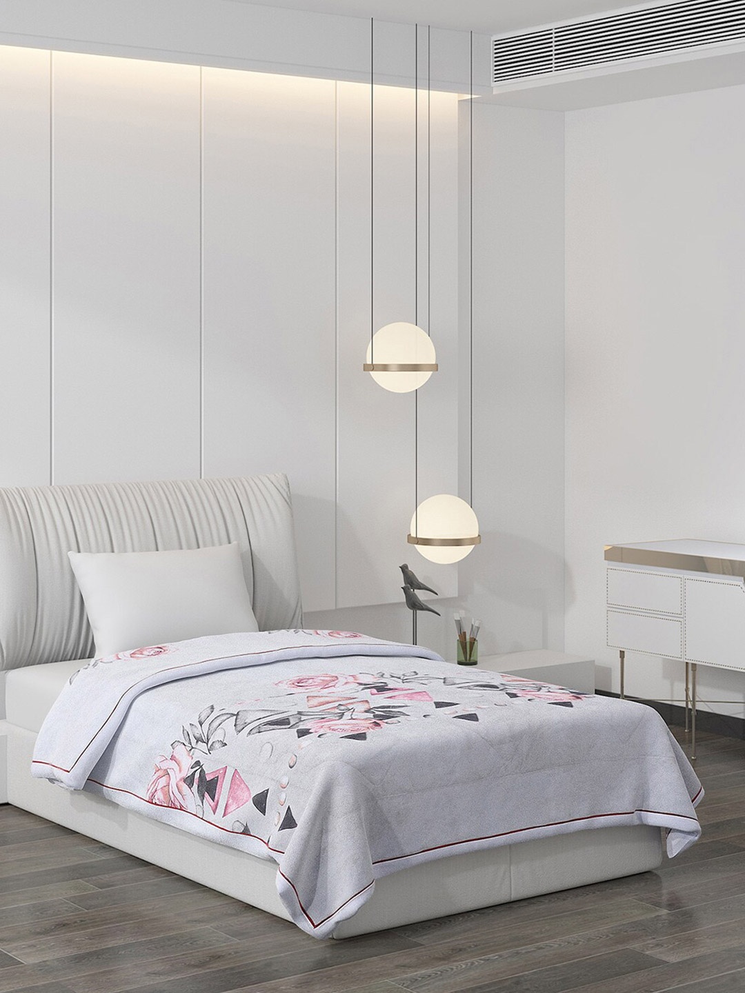 

Monte Carlo Blue & Pink Floral AC Room 120 GSM Single Bed Comforter