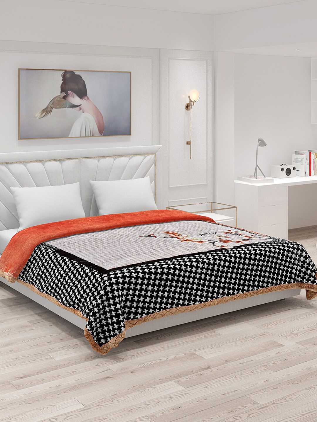 

Monte Carlo Grey & Black Floral Heavy Winter Double Bed Blanket