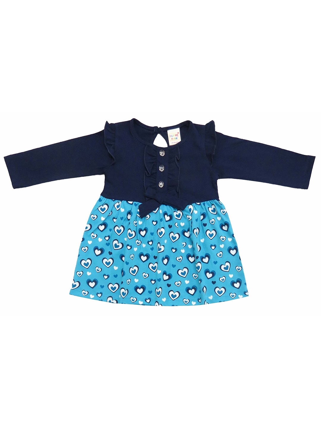 

Clothe Funn Girls Print Fit & Flare Dress, Blue