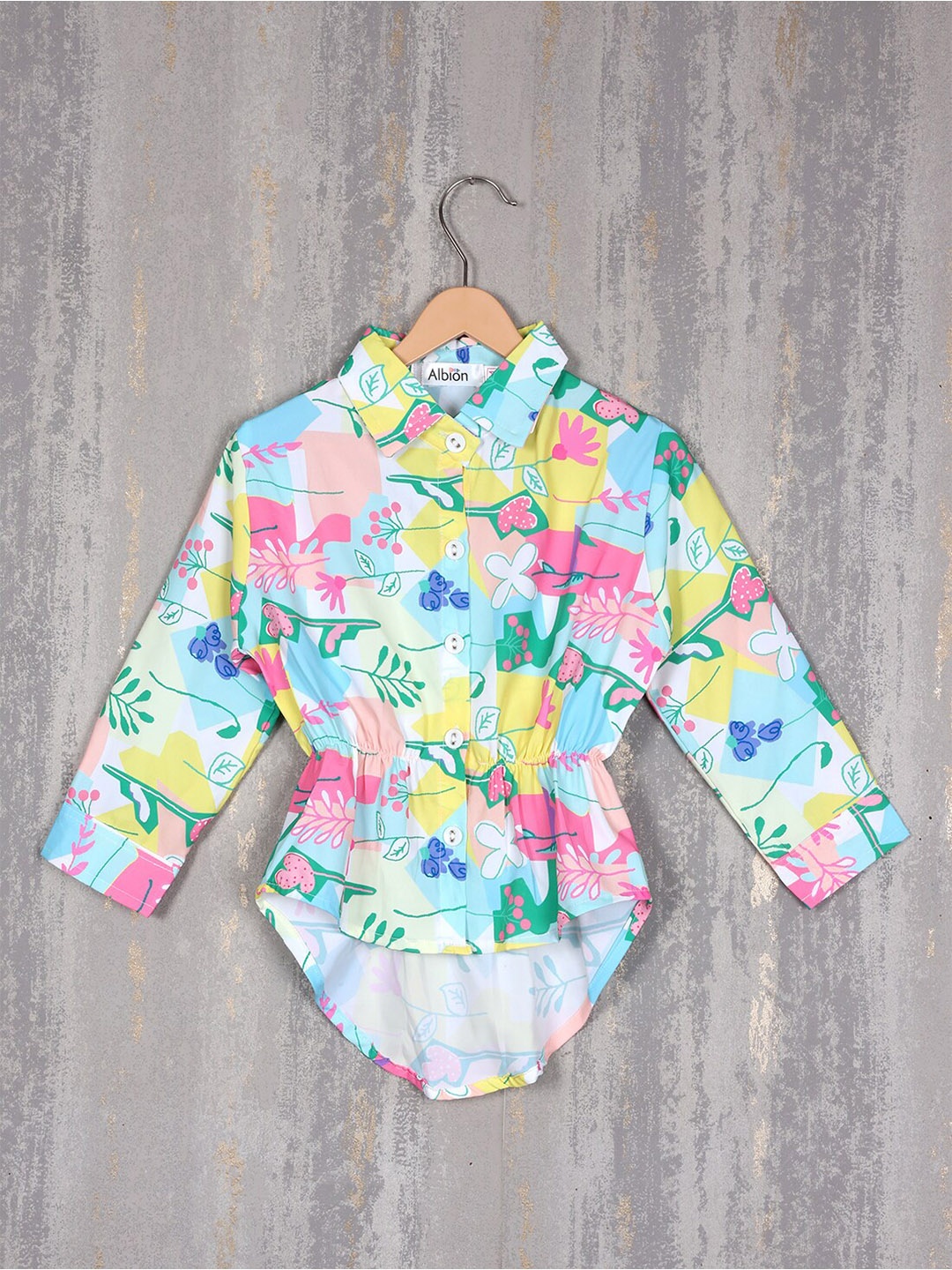 

Albion Floral Printed Cotton Shirt Style Top, Yellow