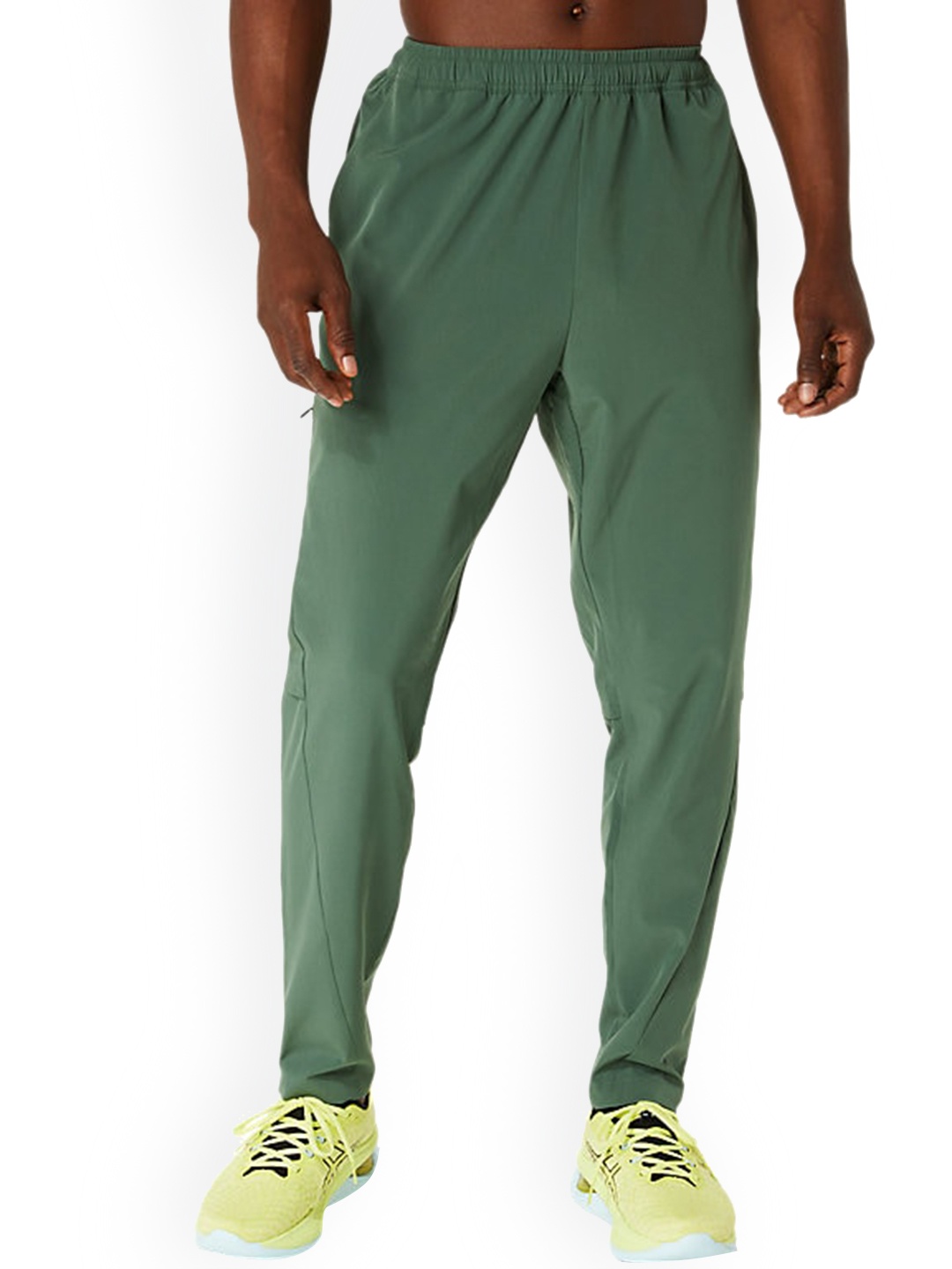 

ASICS Men Zipper Track Pants, Green
