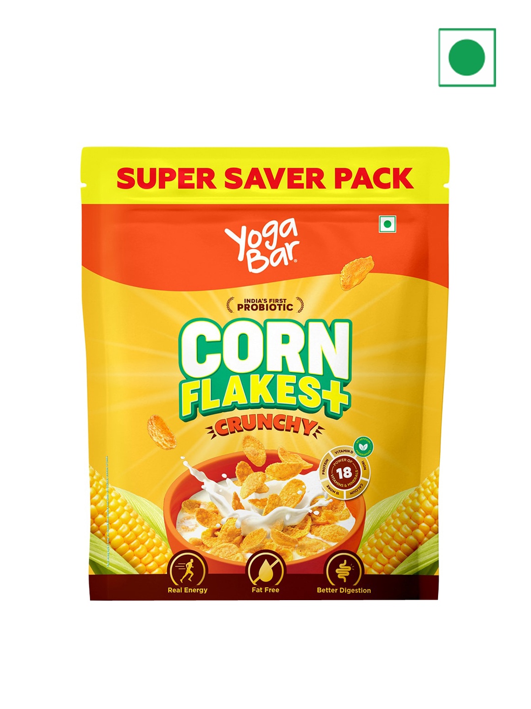 

Yogabar Cornflakes Plain-850 gms, Yellow