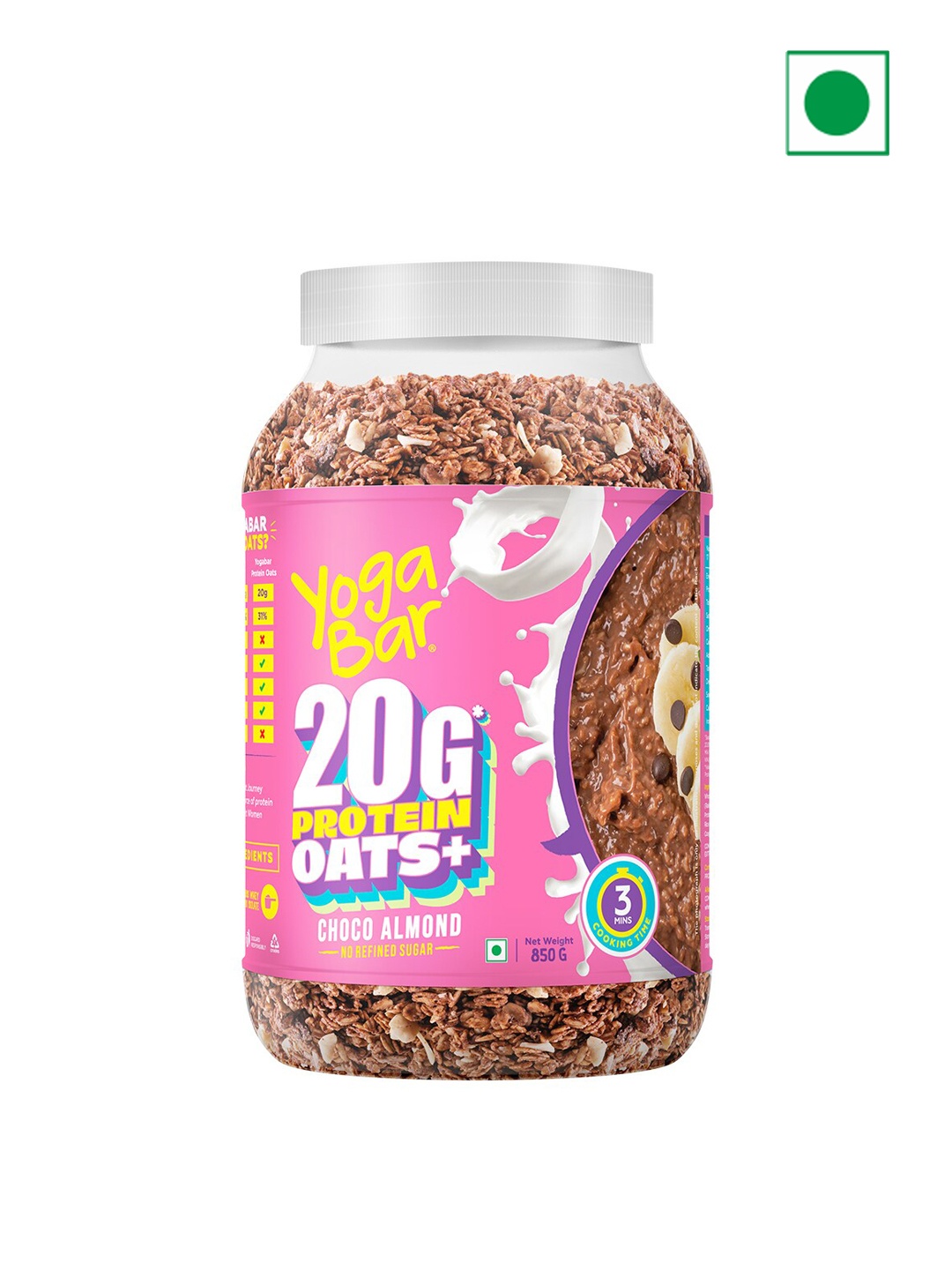 

Yogabar Protein Oats-850 gms, Purple