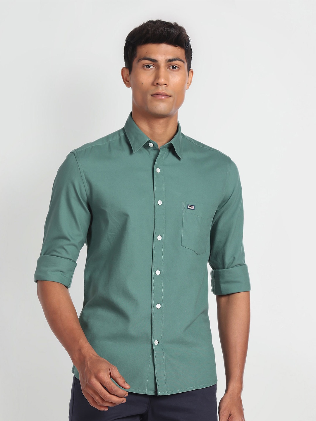 

Arrow Sport Slim Fit Classic Cotton Casual Shirt, Green