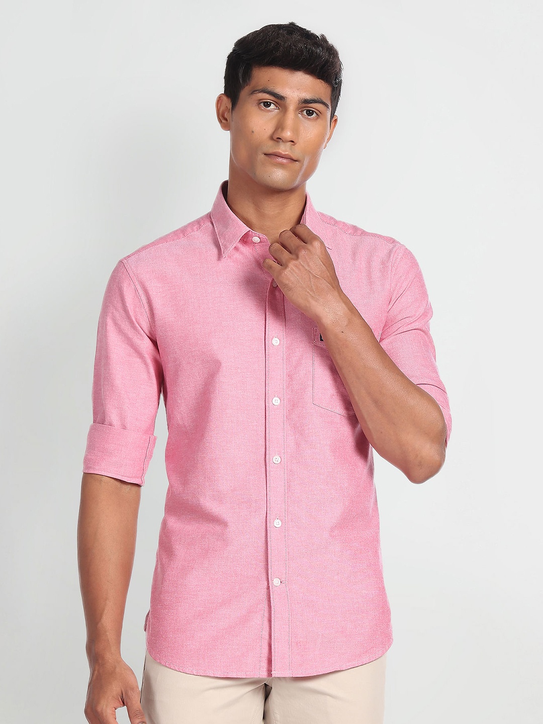 

Arrow Sport Slim Fit Opaque Casual Shirt, Pink