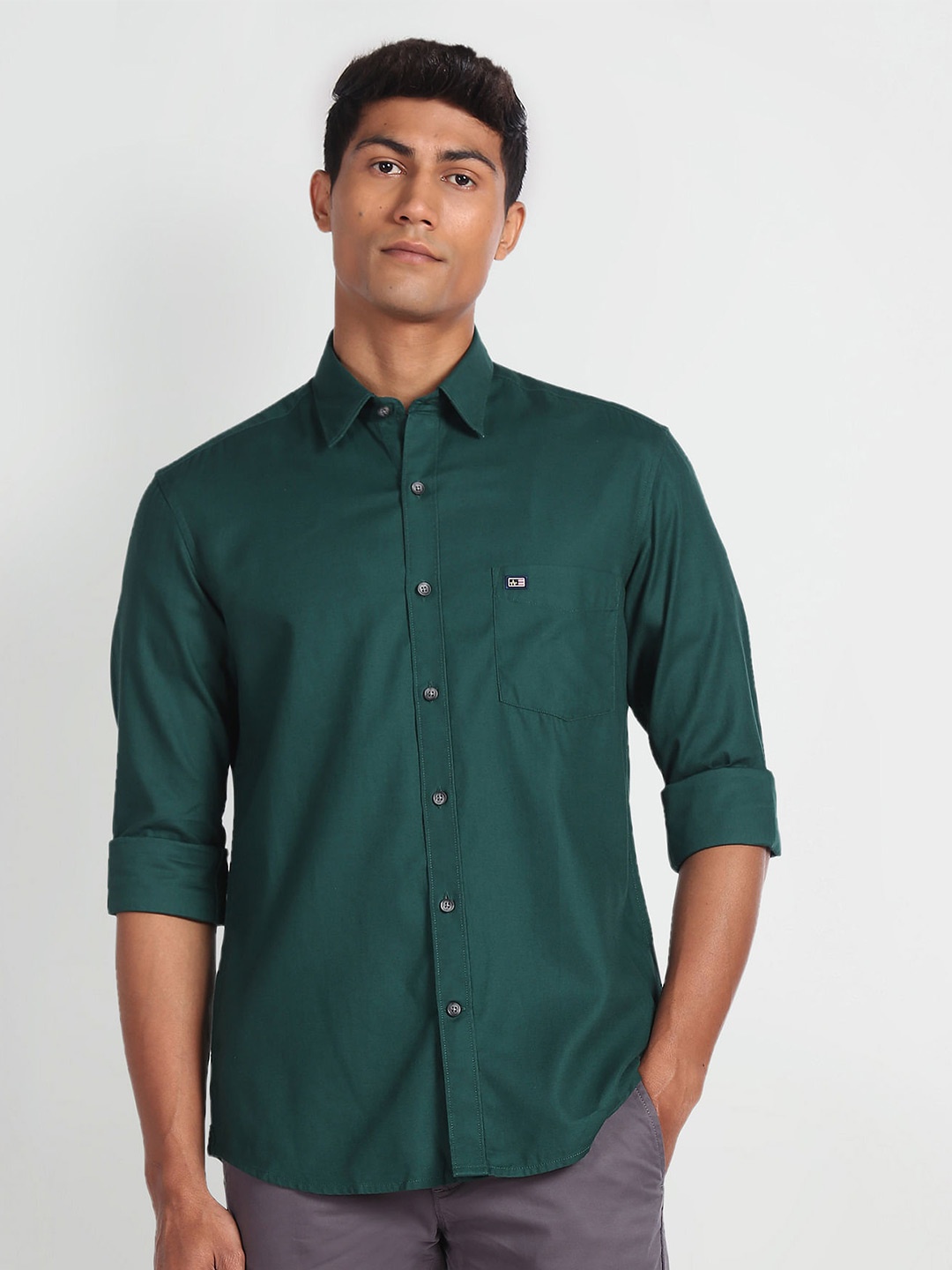 

Arrow Sport Slim Fit Classic Cotton Casual Shirt, Green
