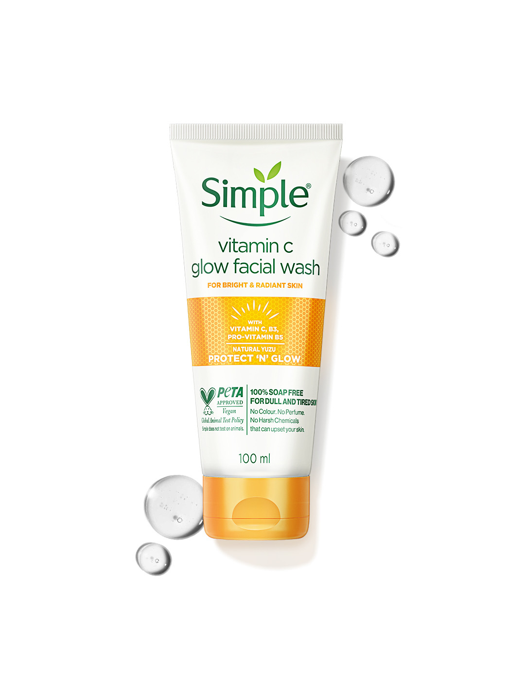 

Simple Protect N Glow Vitamin C Glow Facial Wash with Vit B3 & B5 - 100ml, White