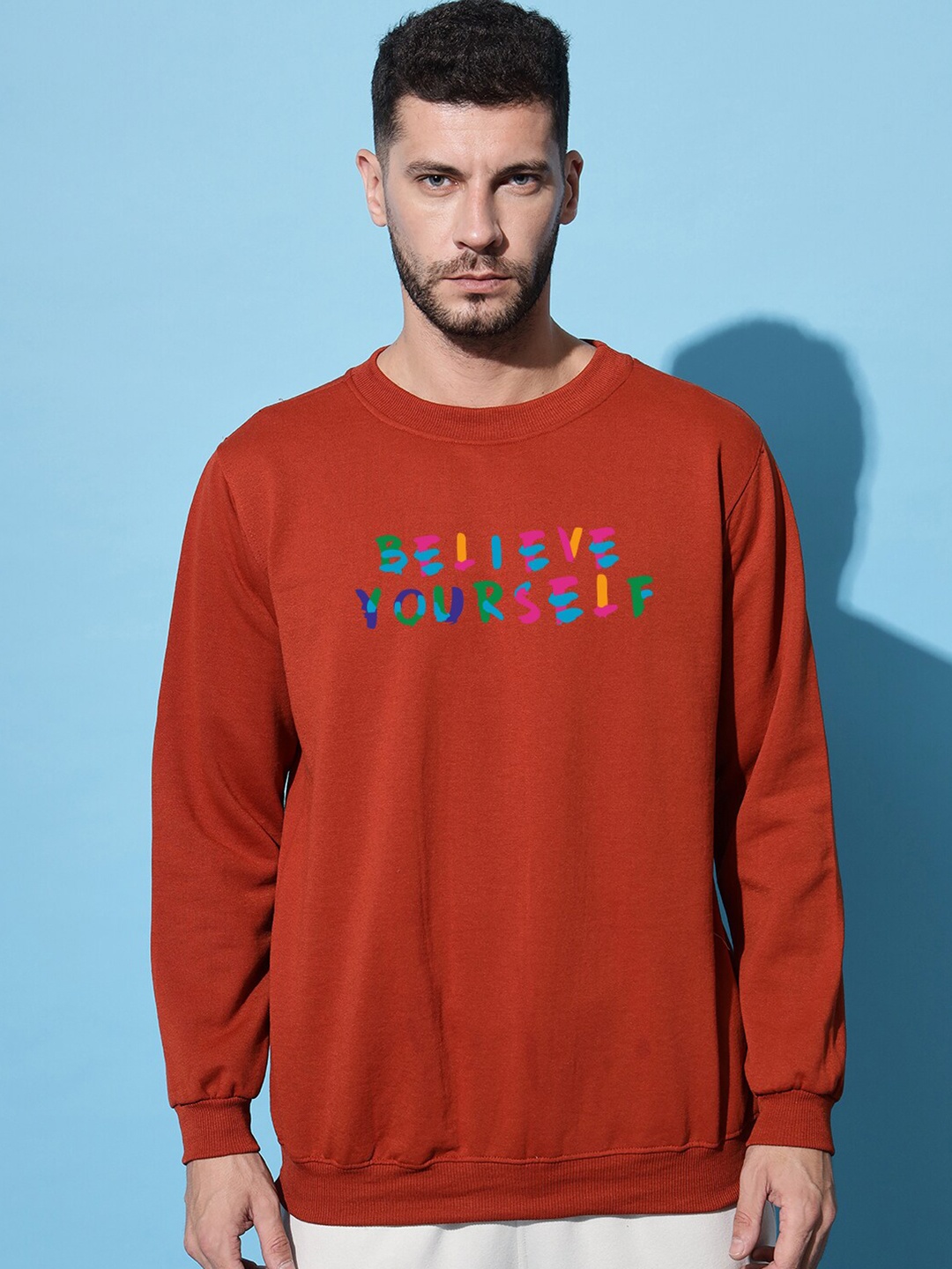 

Imsa Moda Printed Fleece Sweatshirt, Rust