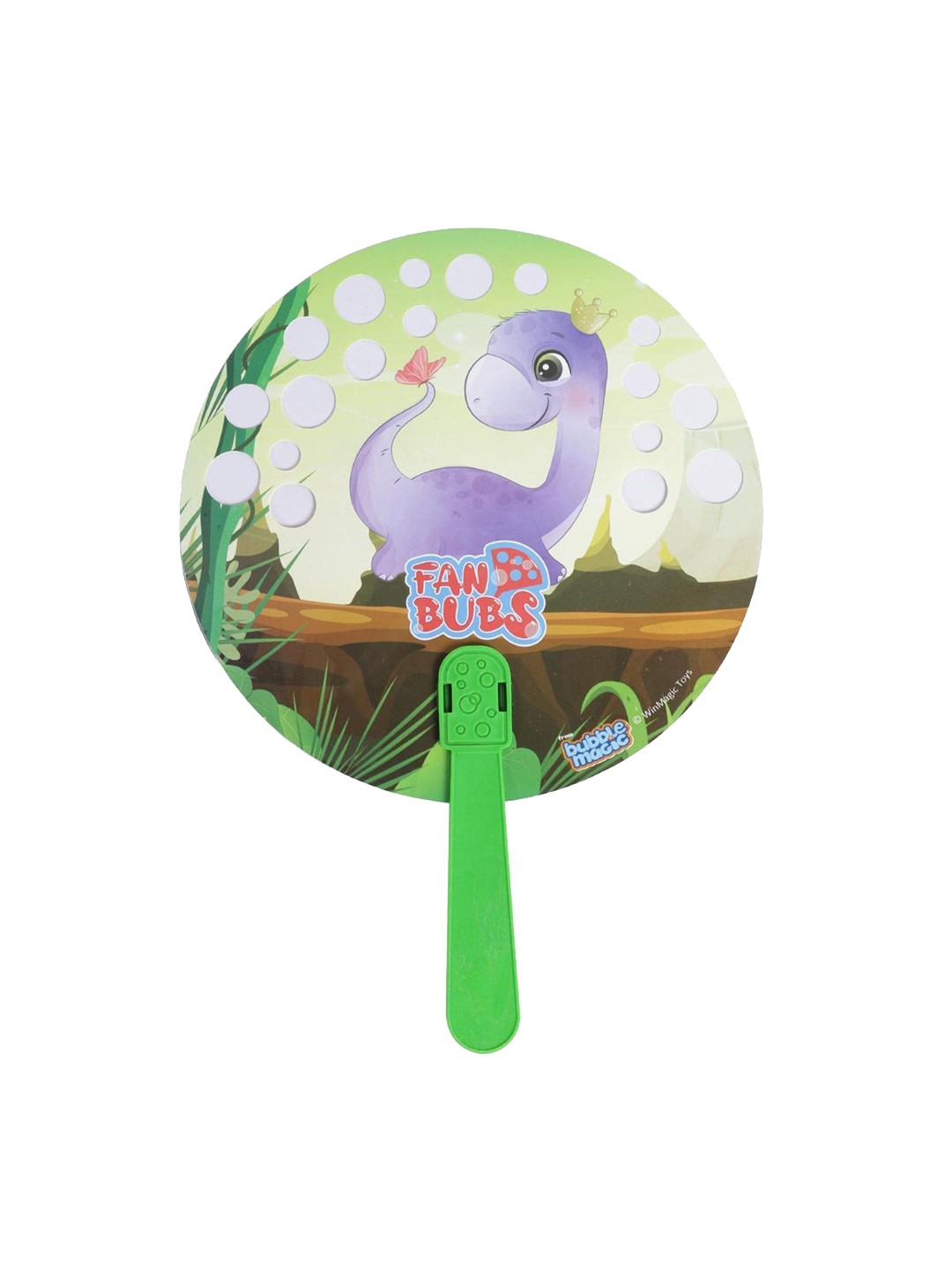 

bubble magic Kids Bubs Dino Pattern Magic Hand Fan With Bubble Solution, Green