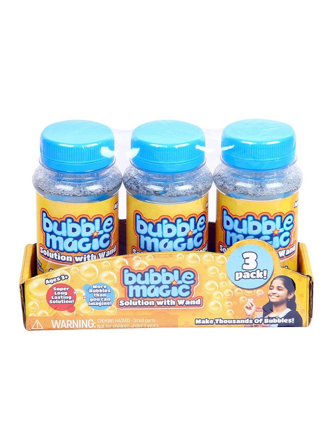 

bubble magic Set Of 3 Solution With Wand -118ml Each, Blue