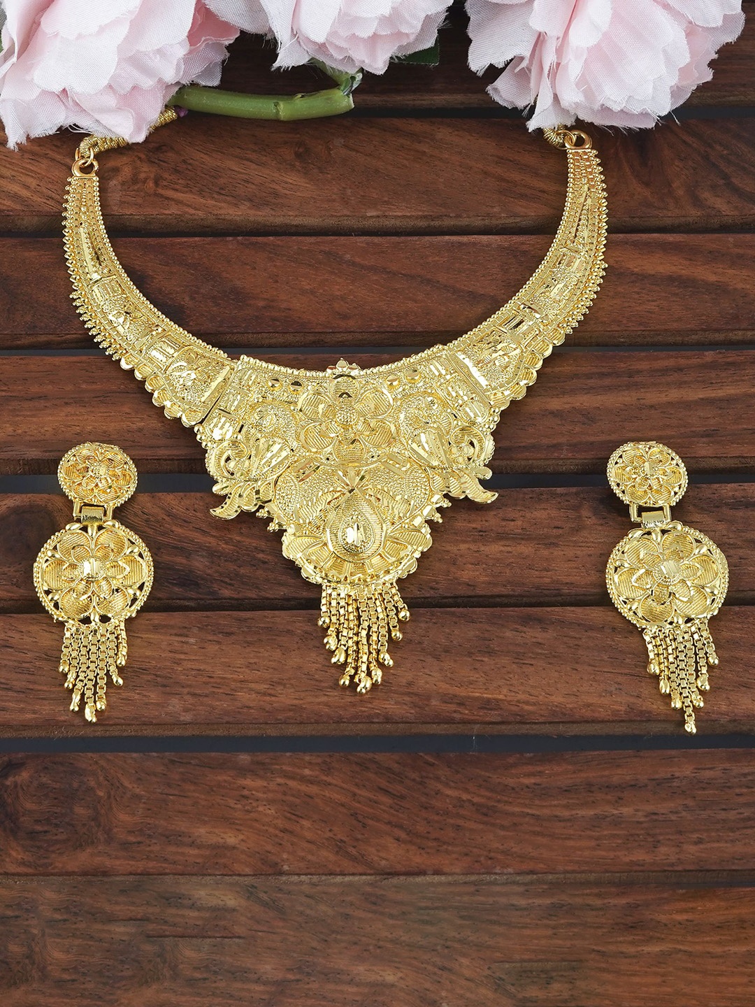 

MANSIYAORANGE Gold-Plated Jewellery Set