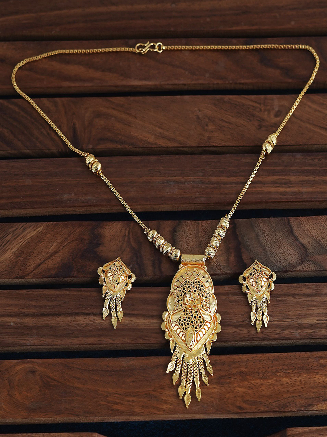 

MANSIYAORANGE Gold-Plated Jewellery Set