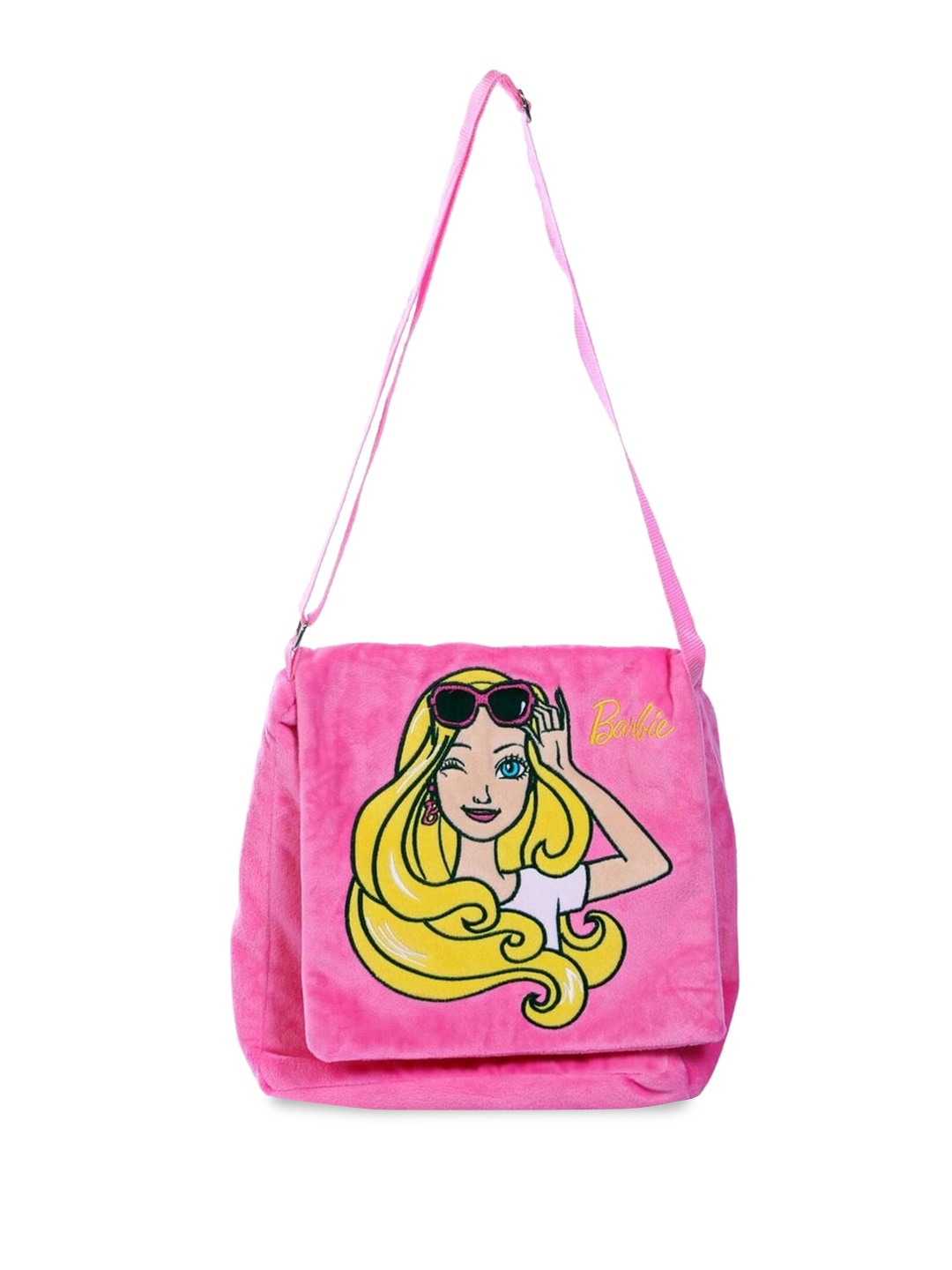 

Barbie Girls Barbie Printed Velvet Sling Bag, Pink
