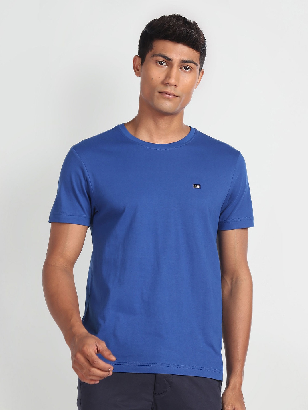 

Arrow Sport Round Neck Pure Cotton T-shirt, Blue