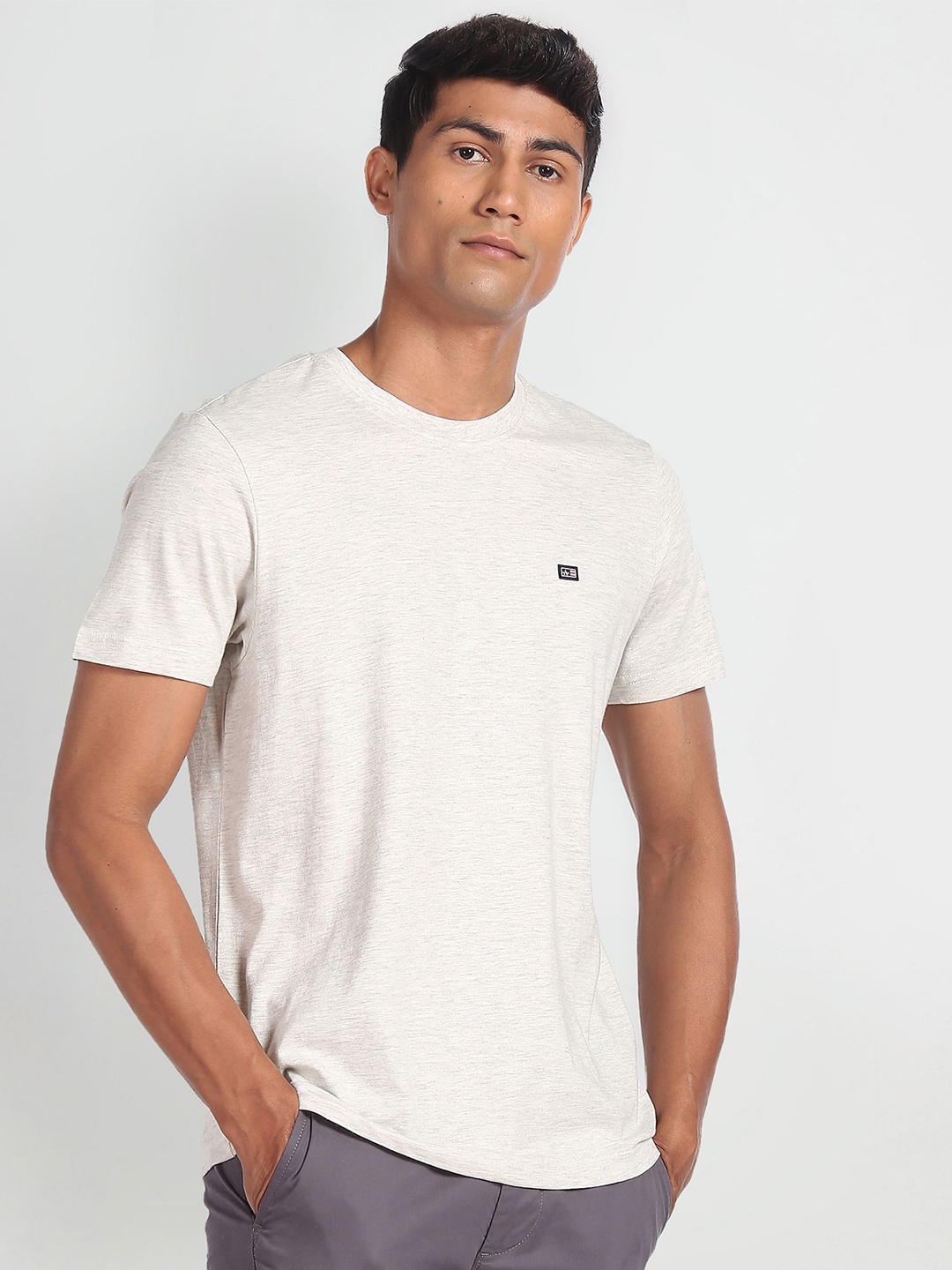 

Arrow Sport Round Neck T-shirt, White