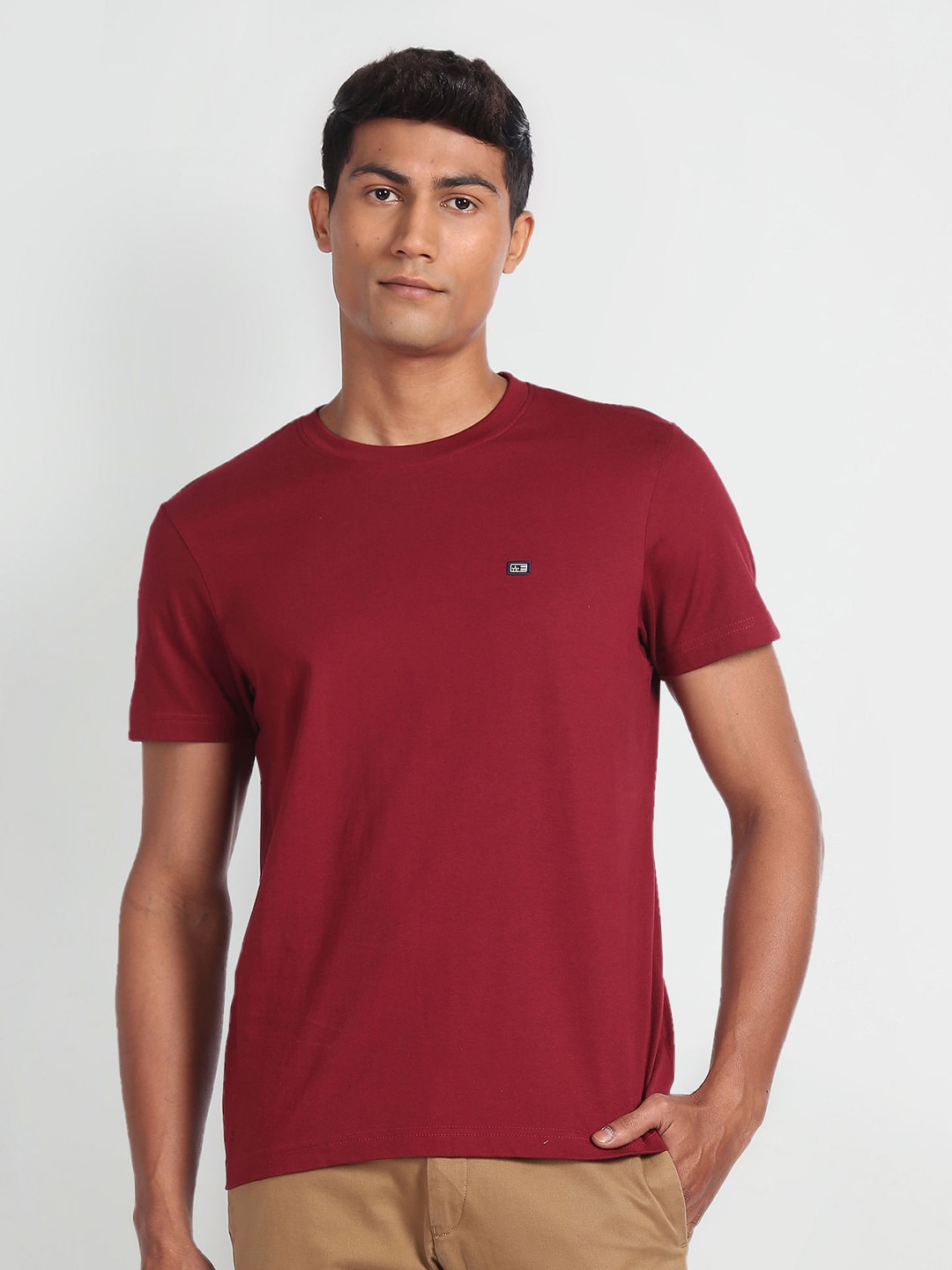 

Arrow Sport Round Neck Pure Cotton T-shirt, Red