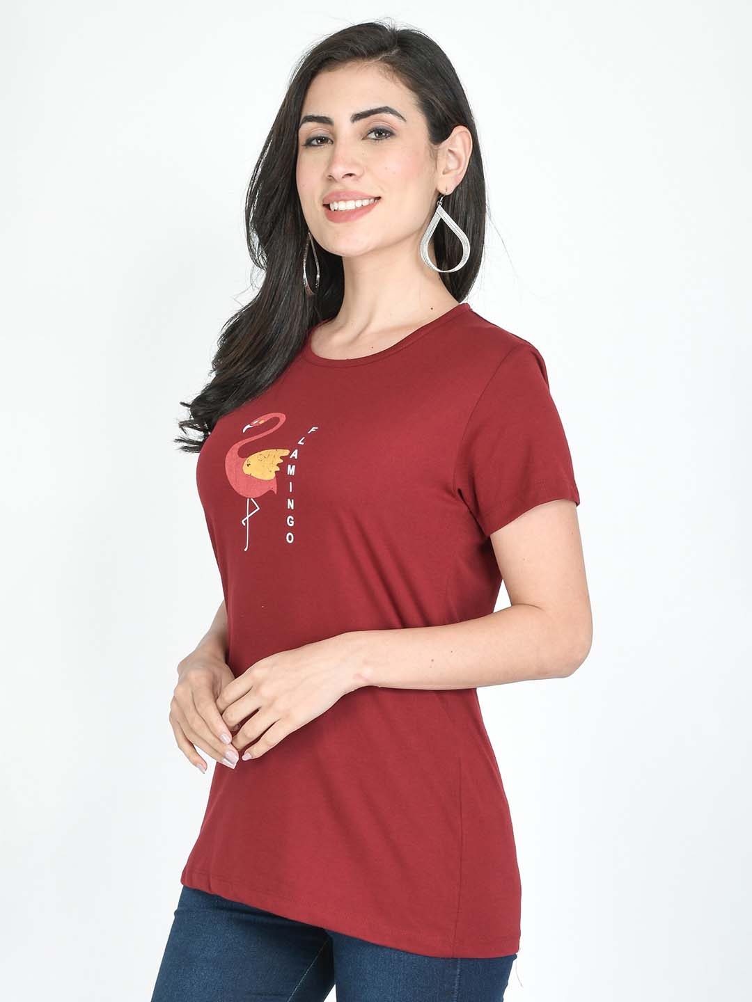 

Bellefleur Graphic Printed Longline Top, Maroon
