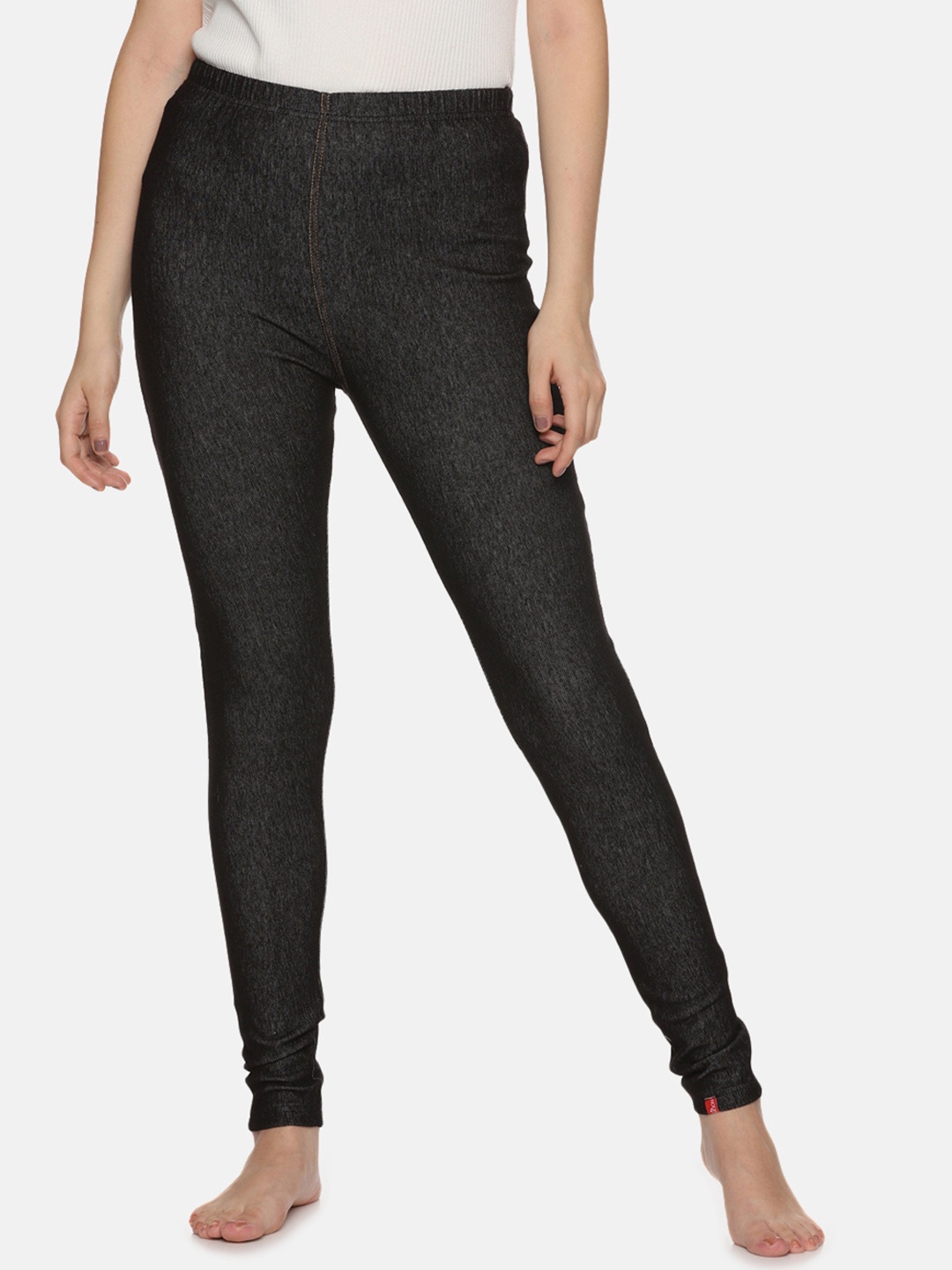 

NOT YET by us Mid-Rise Stretchable Jeggings, Black