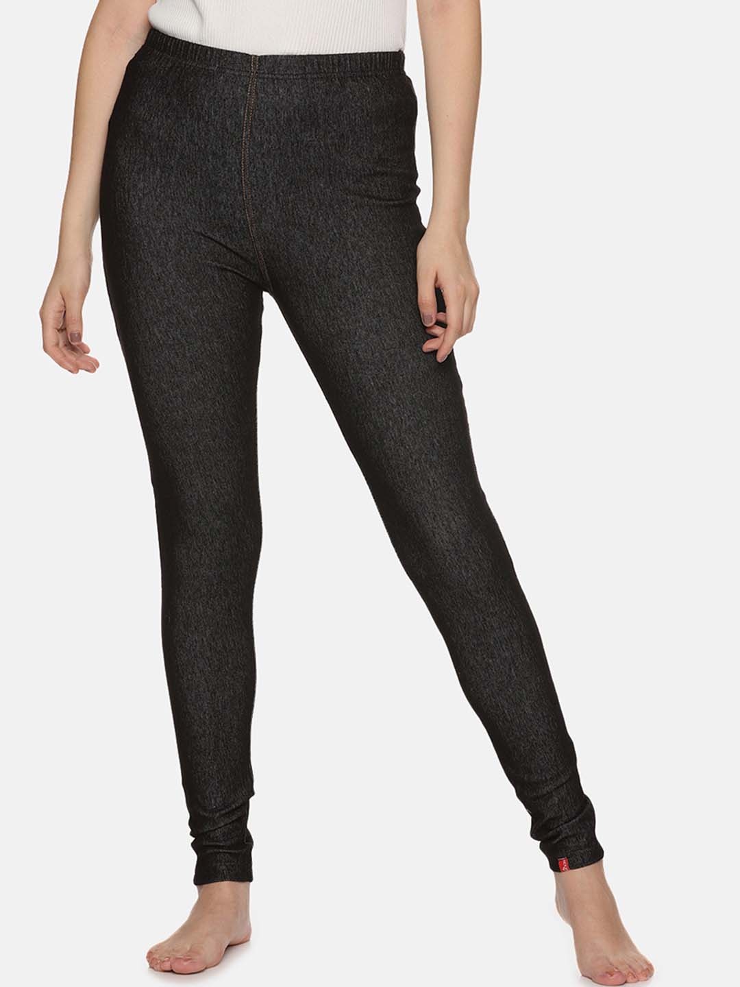 

NOT YET by us Mid-Rise Stretchable Jeggings, Black