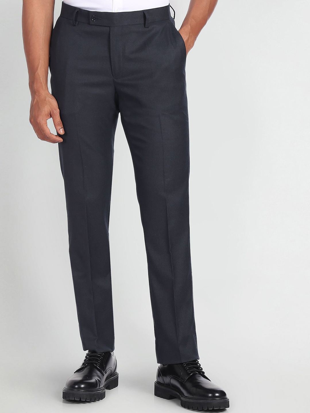 

Arrow Men Mid-Rise Formal Trousers, Blue