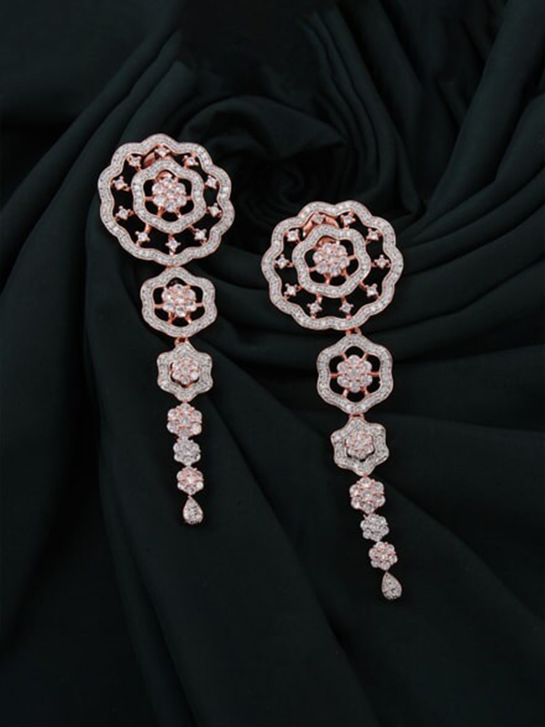

Mirana Rose Gold-Plated Contemporary Drop Earrings