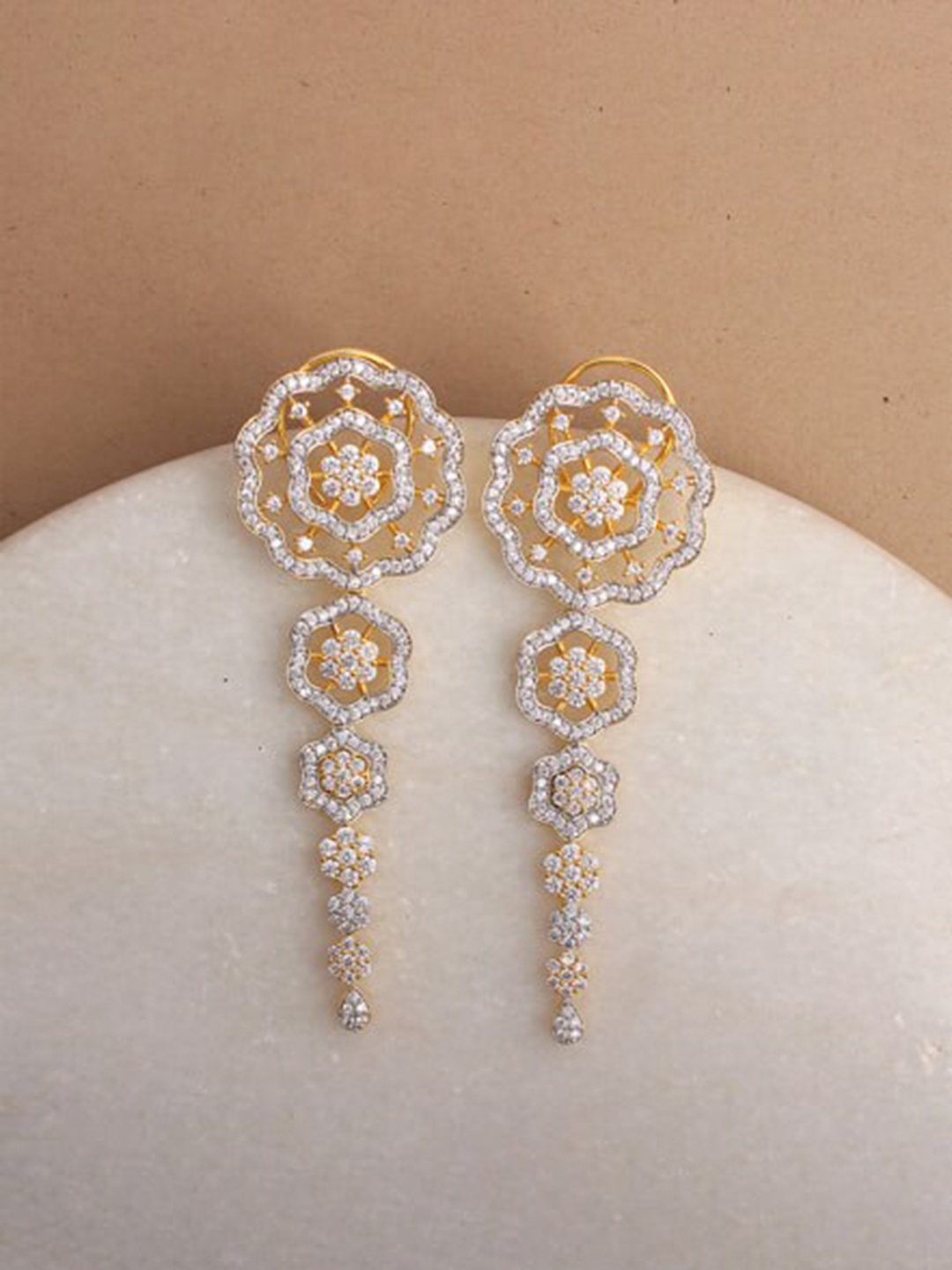 

Mirana Gold-Plated Contemporary Drop Earrings