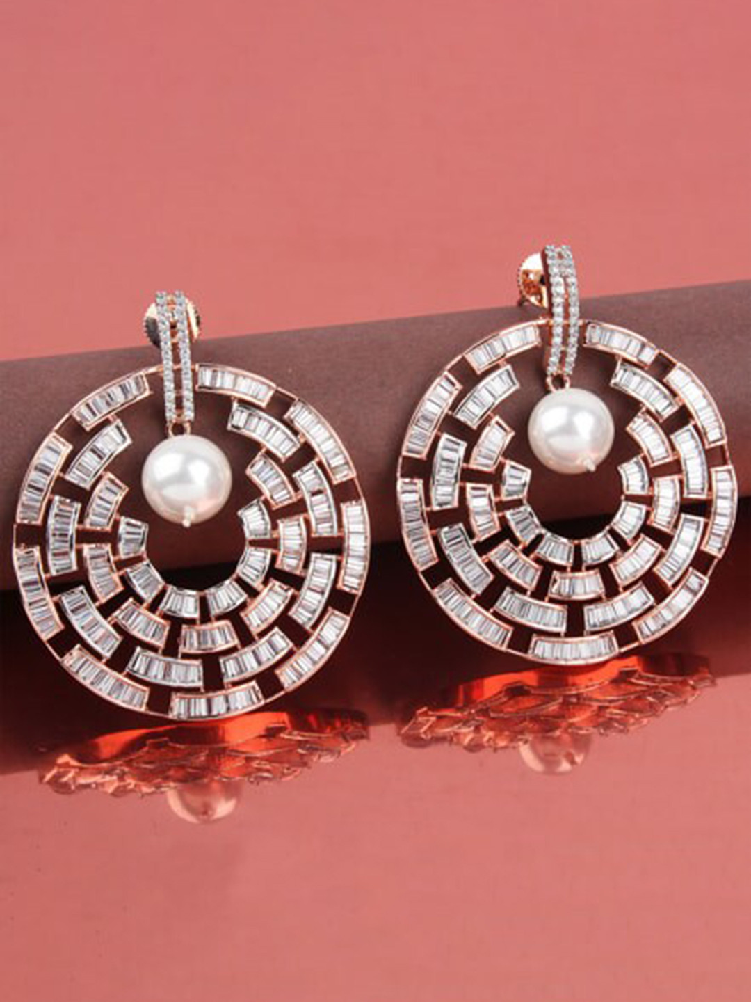 

Mirana Rose Gold-Plated Contemporary Drop Earrings