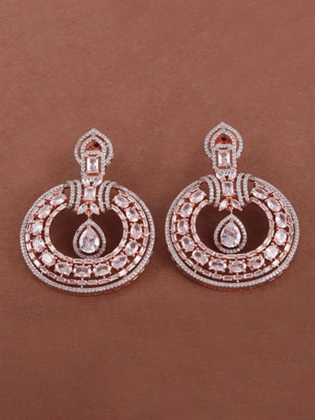 

Mirana Rose Gold-Plated Contemporary Drop Earrings