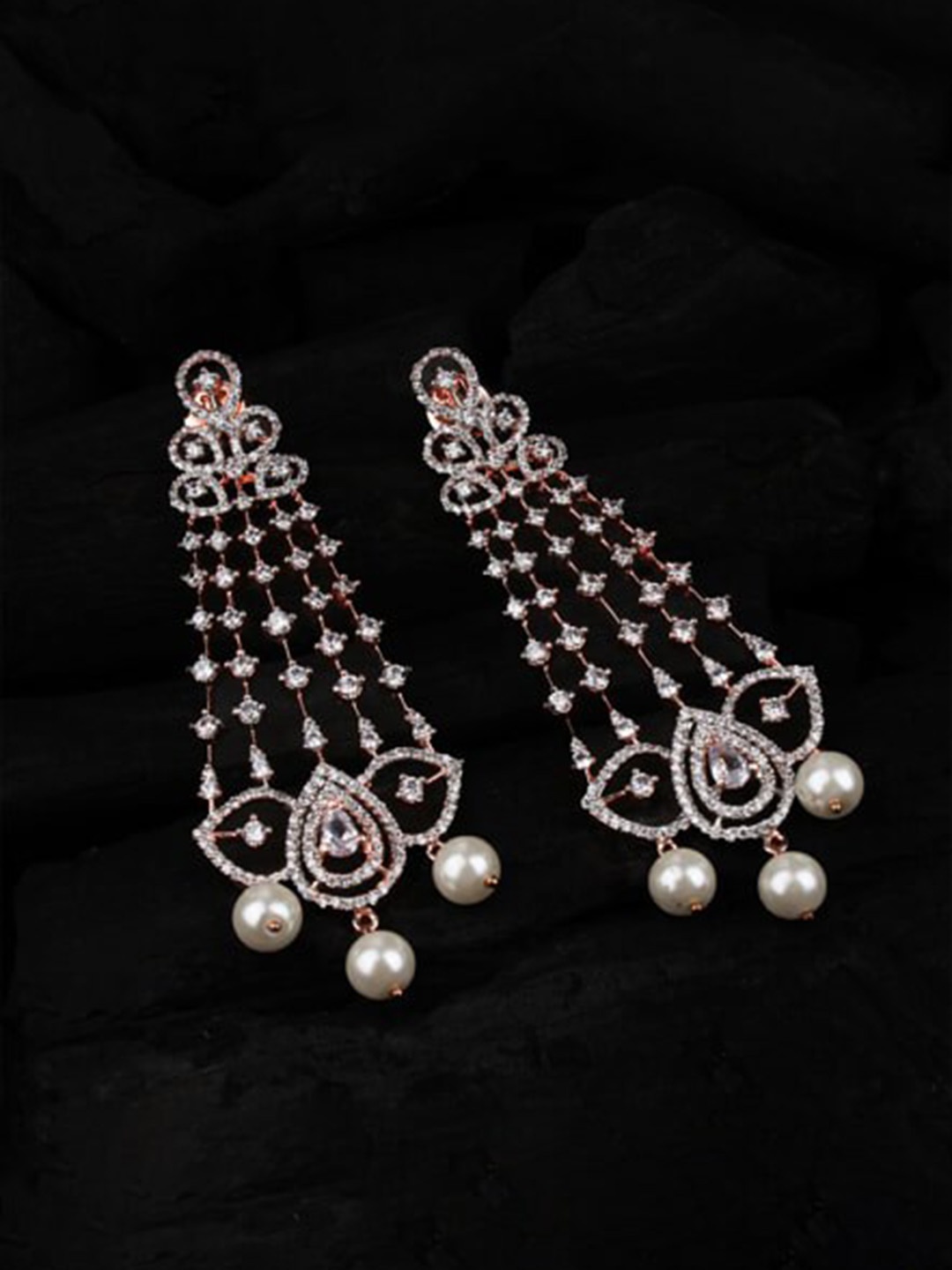 

Mirana Rose Gold-Plated Contemporary Drop Earrings