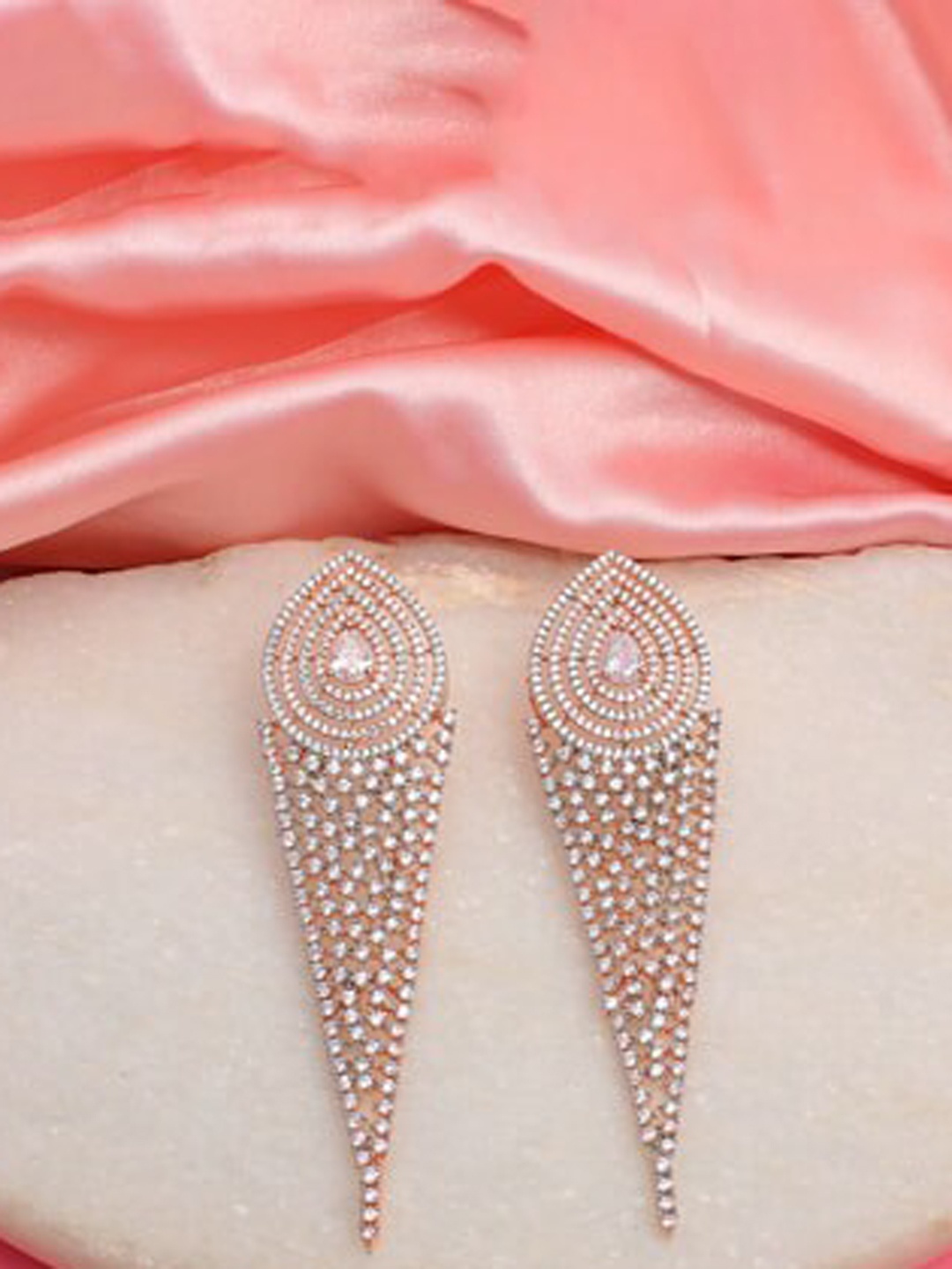 

Mirana Rose Gold-Plated Contemporary Drop Earrings