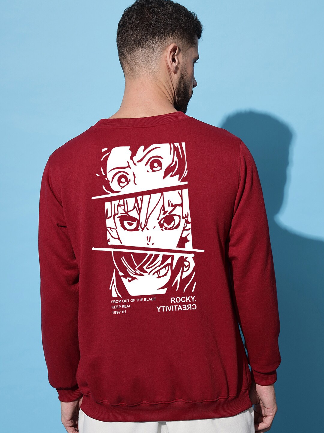 

Imsa Moda Humour & Comic Printed Casual Sweatshirt, Maroon
