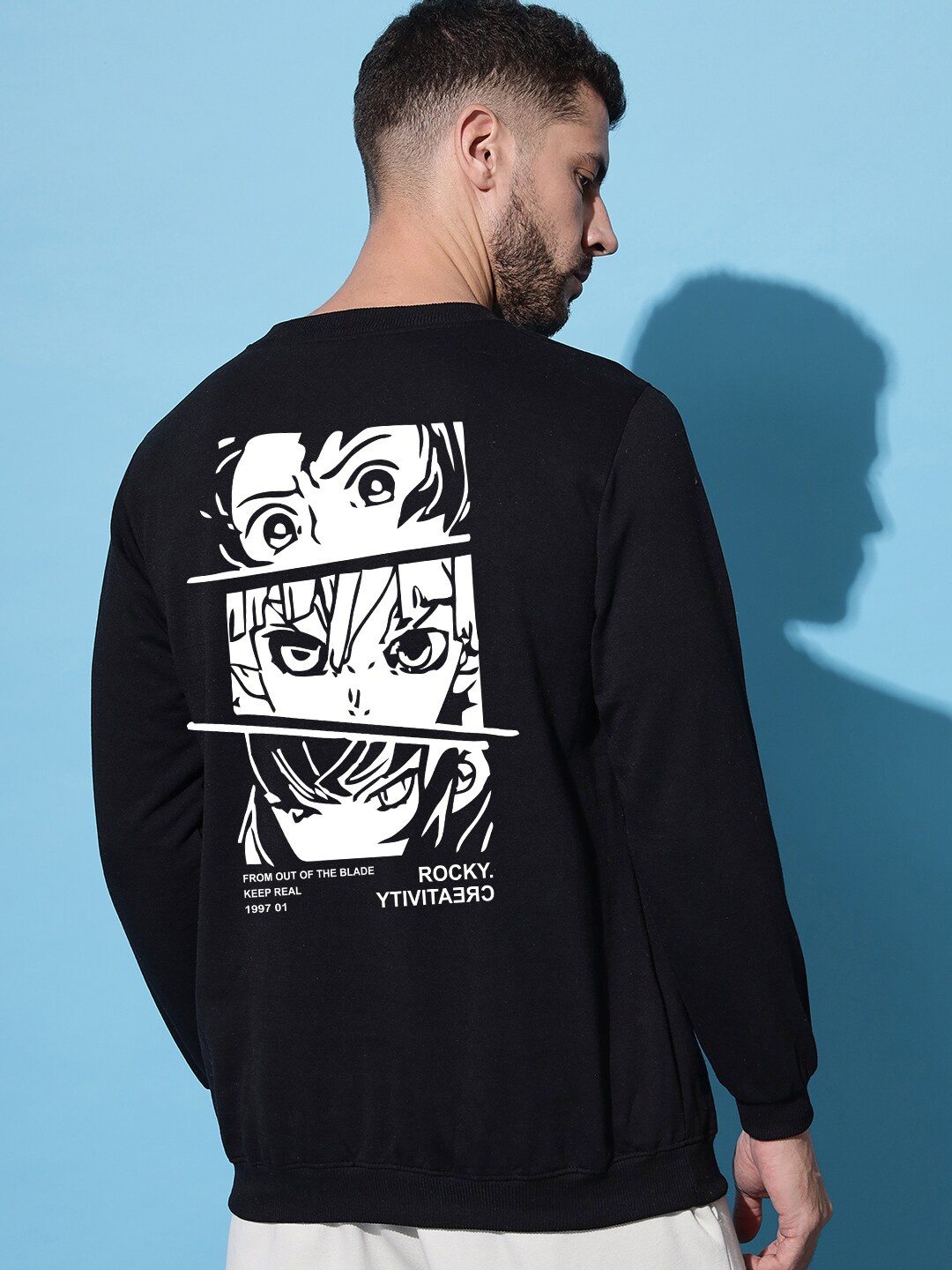 

Imsa Moda Humour & Comic Printed Casual Sweatshirt, Black