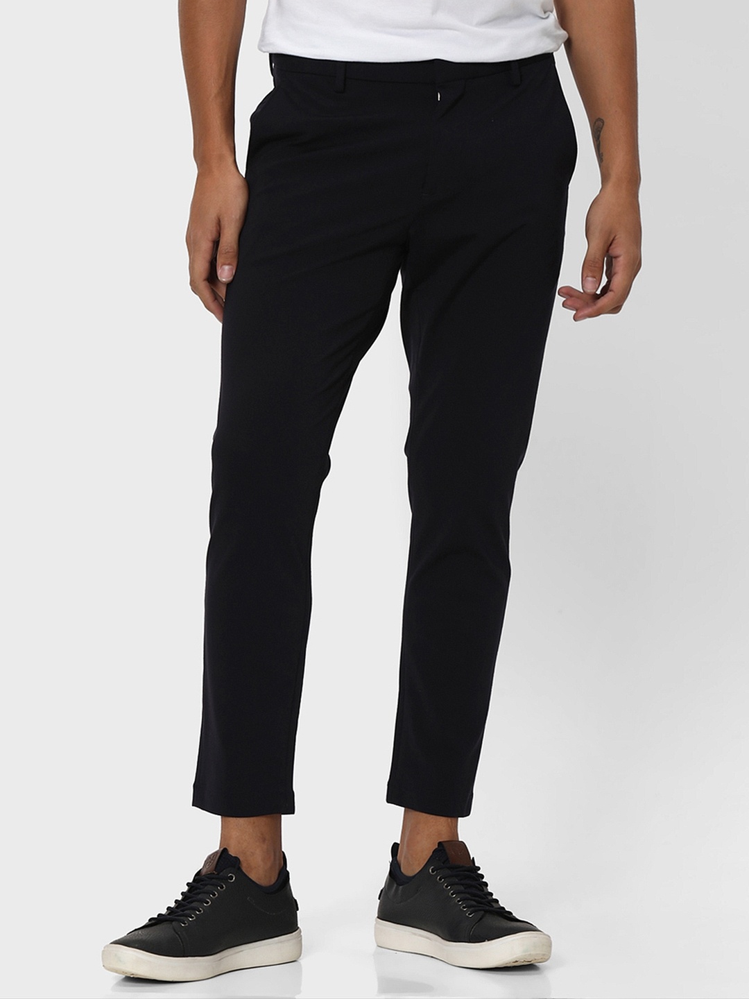 

Mufti Men Tapered Fit Trousers, Navy blue