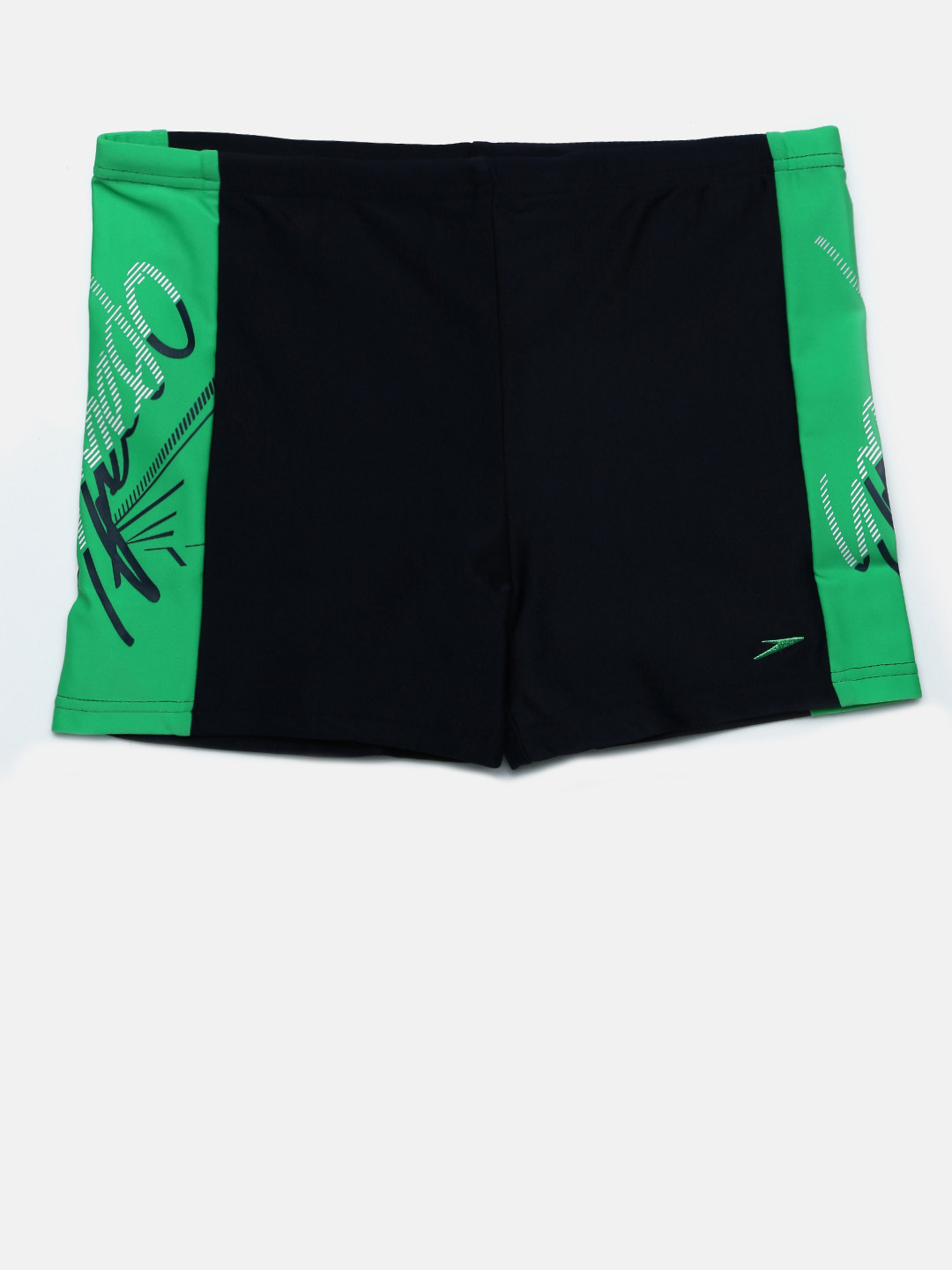 

Speedo Boys Navy Blue & Green Printed Swim Shorts