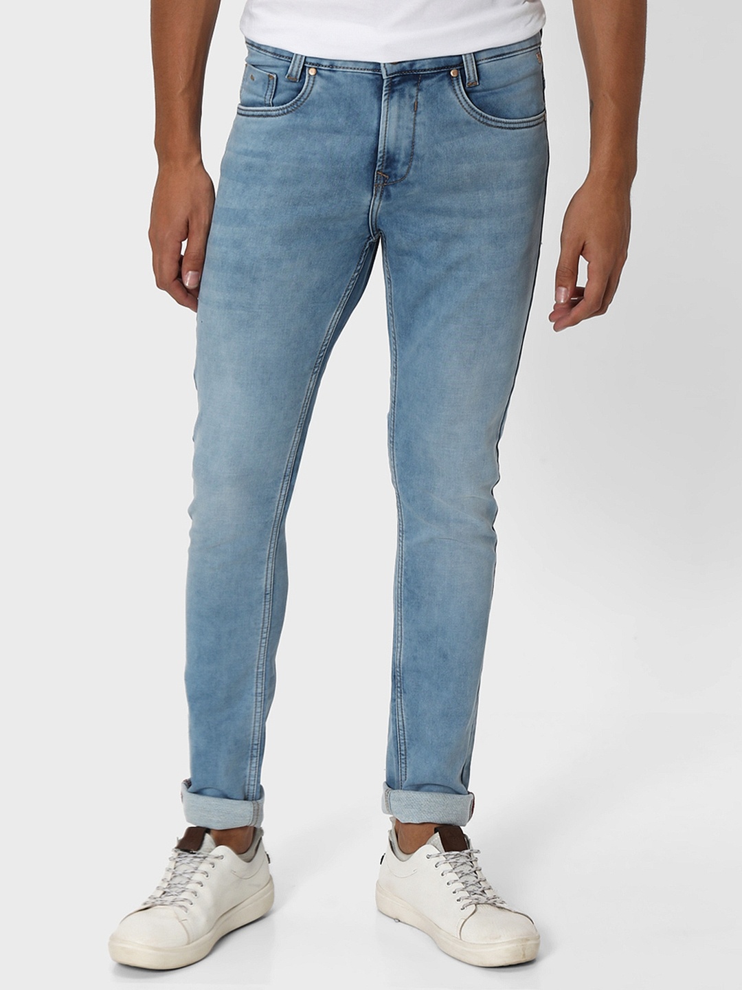 

Mufti Men Skinny Fit Heavy Fade Stretchable Jeans, Blue