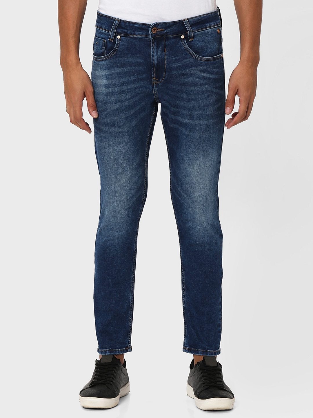 

Mufti Men Tapered Fit Heavy Fade Stretchable Jeans, Blue