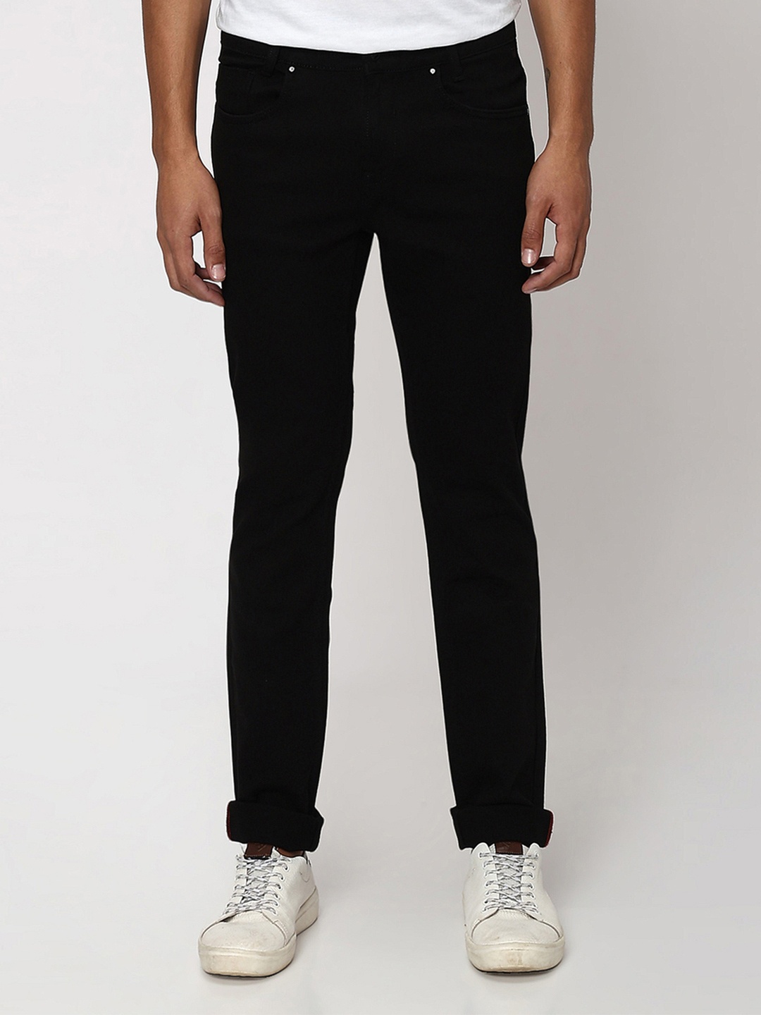 

Mufti Men Slim Fit Stretchable Clean Look Jeans, Black