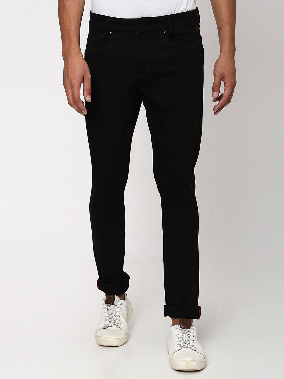 

Mufti Men Skinny Fit Mid Rise Stretchable Jeans, Black