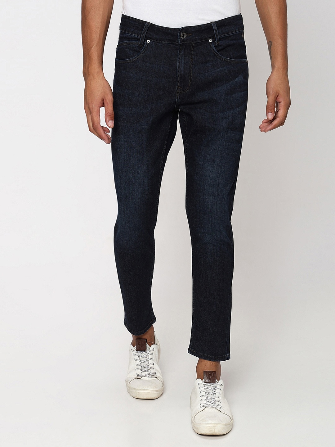 

Mufti Men Tapered Fit Mid-Rise Look Stretchable Jeans, Navy blue