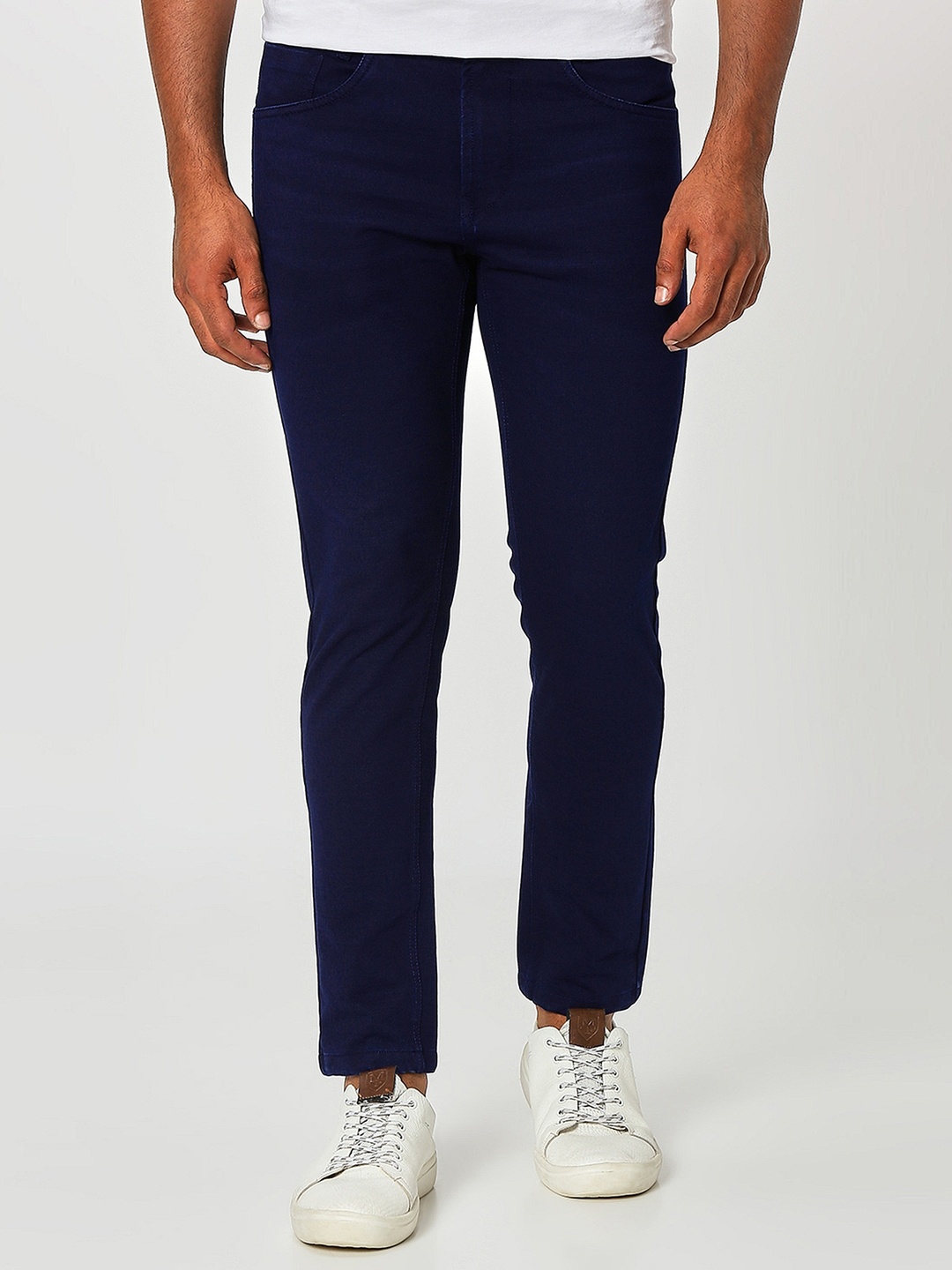 

Mufti Men Mid Rise Tapered Fit Clean Look Stretchable Jeans, Navy blue