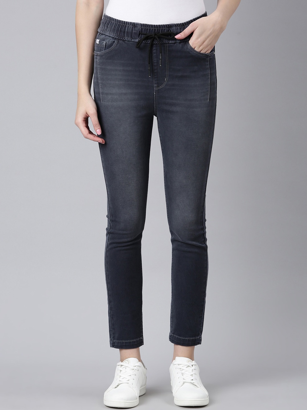 

SHOWOFF Women Slim Fit Light Fade Clean Look Stretchable Jeans, Grey